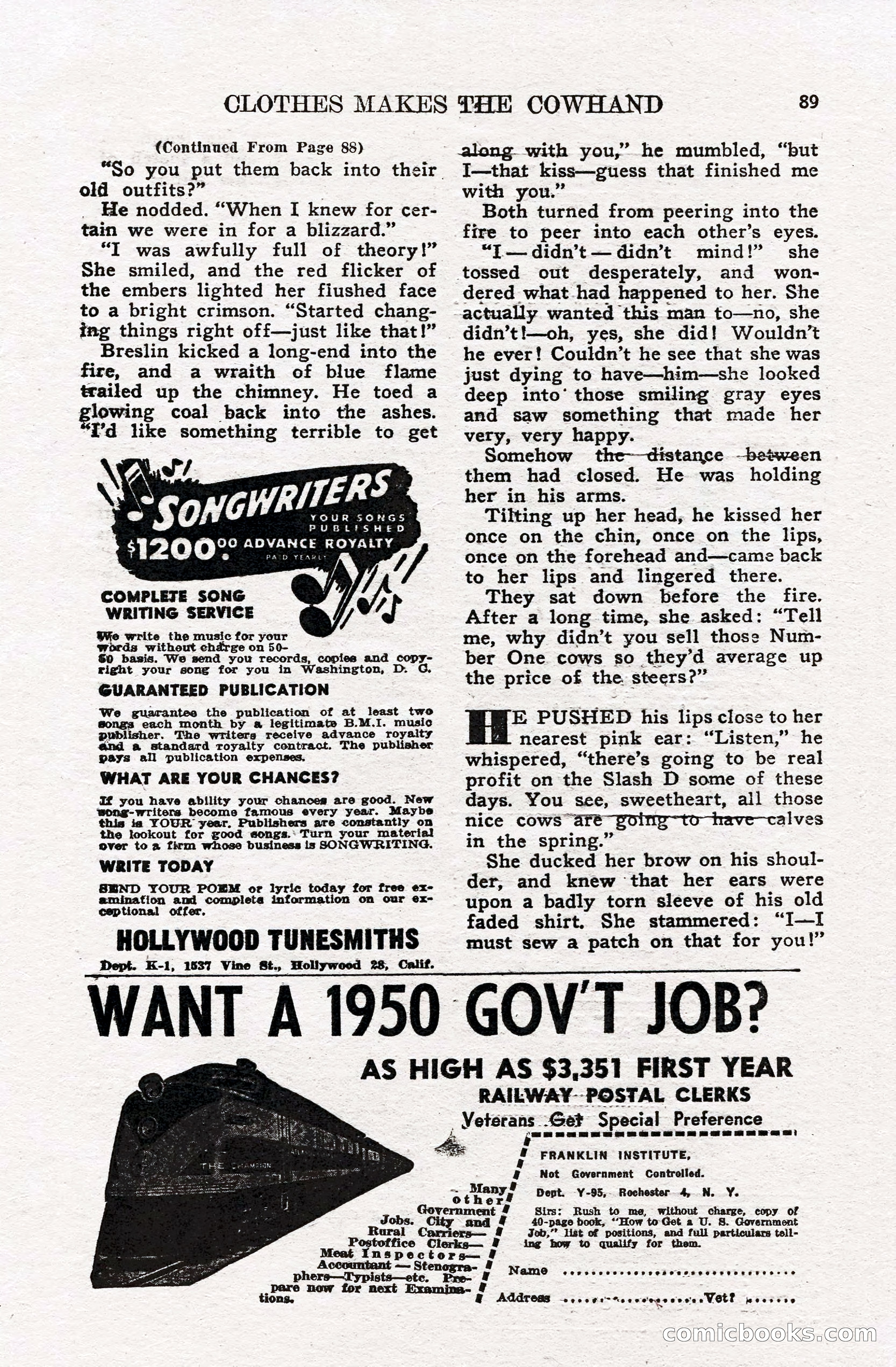 Real Western Romances, January 1950 — page 83 of 95