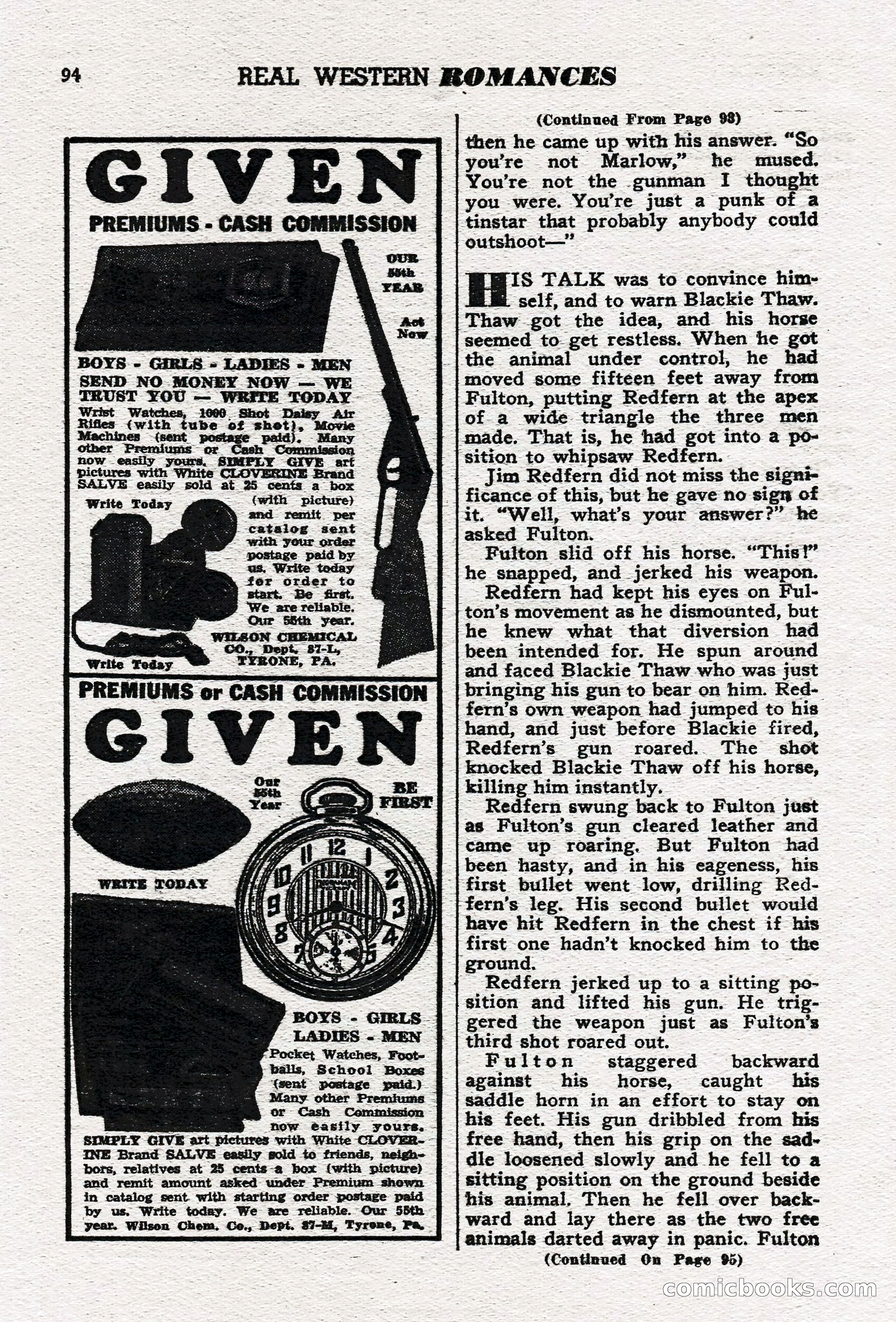 Real Western Romances, January 1950 — page 88 of 95