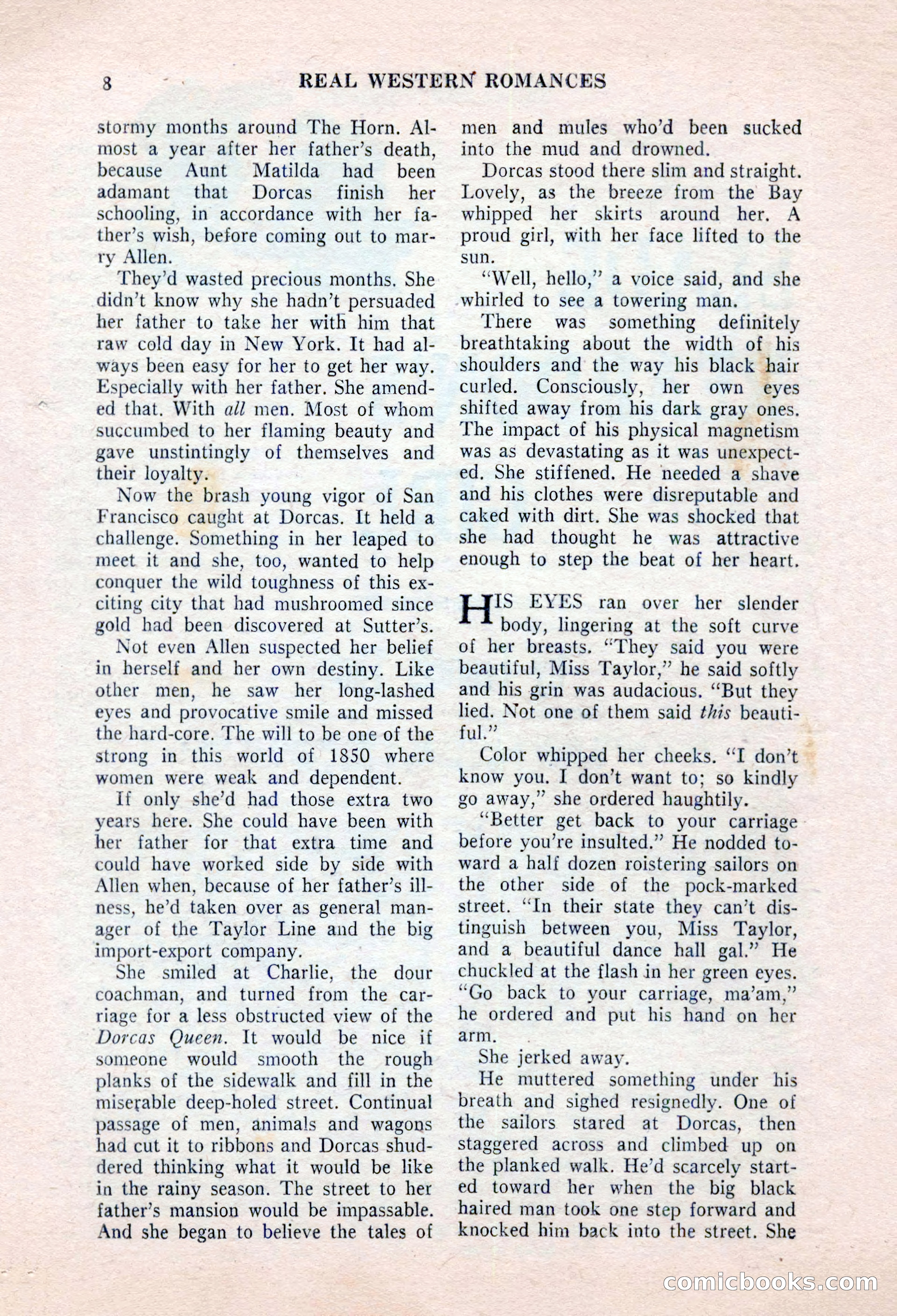 Real Western Romances, January 1955 — page 8 of 100
