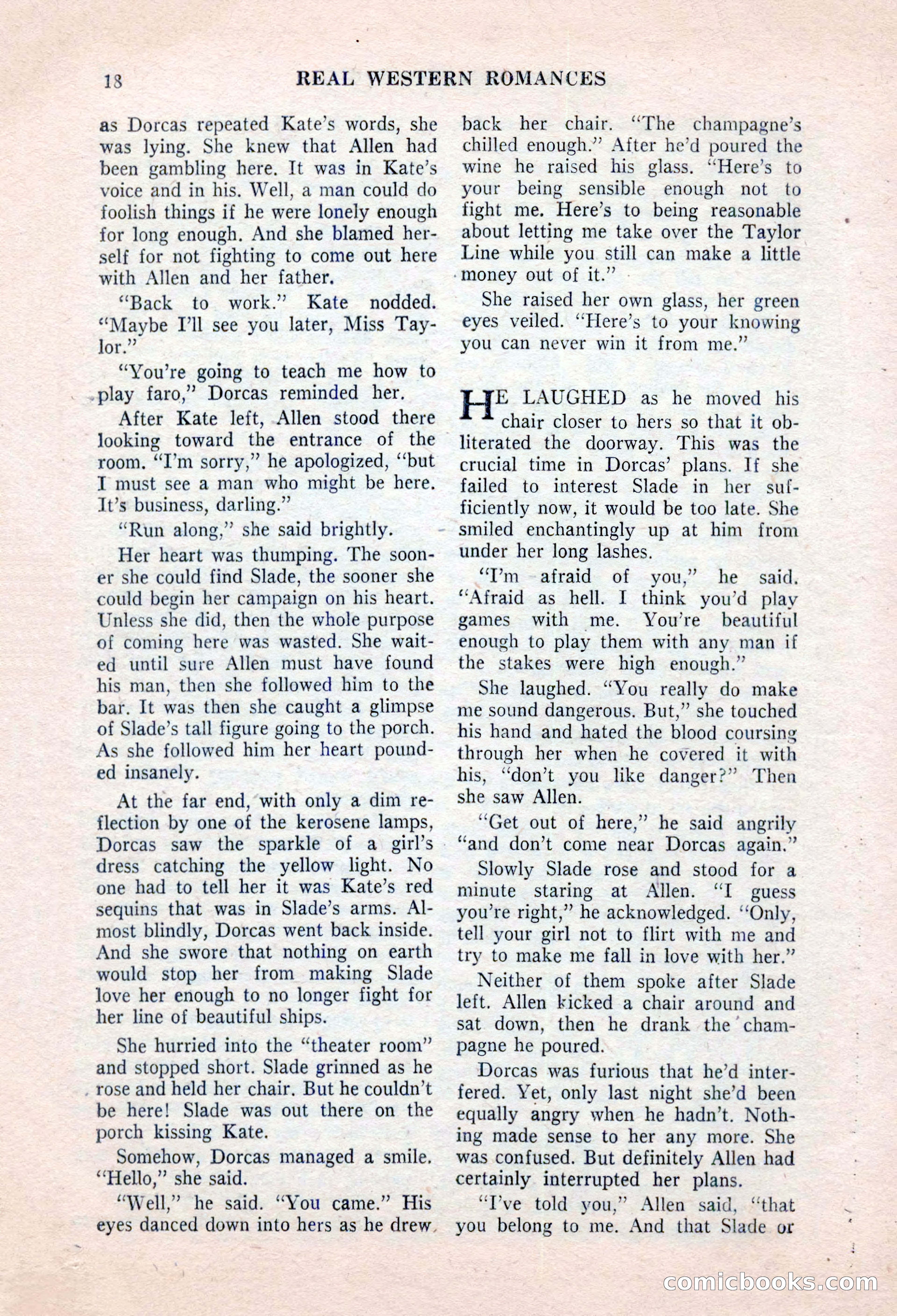 Real Western Romances, January 1955 — page 18 of 100