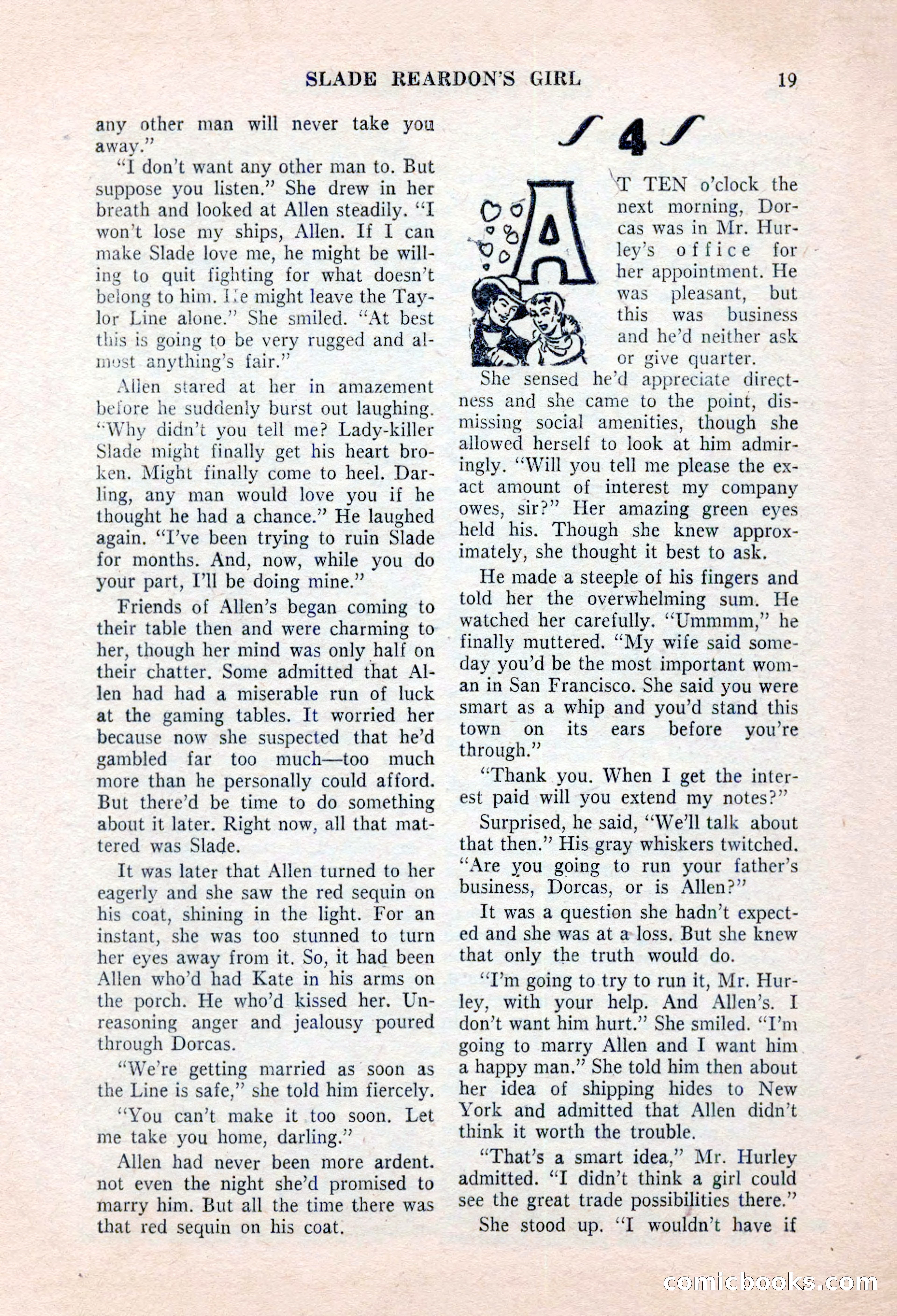 Real Western Romances, January 1955 — page 19 of 100