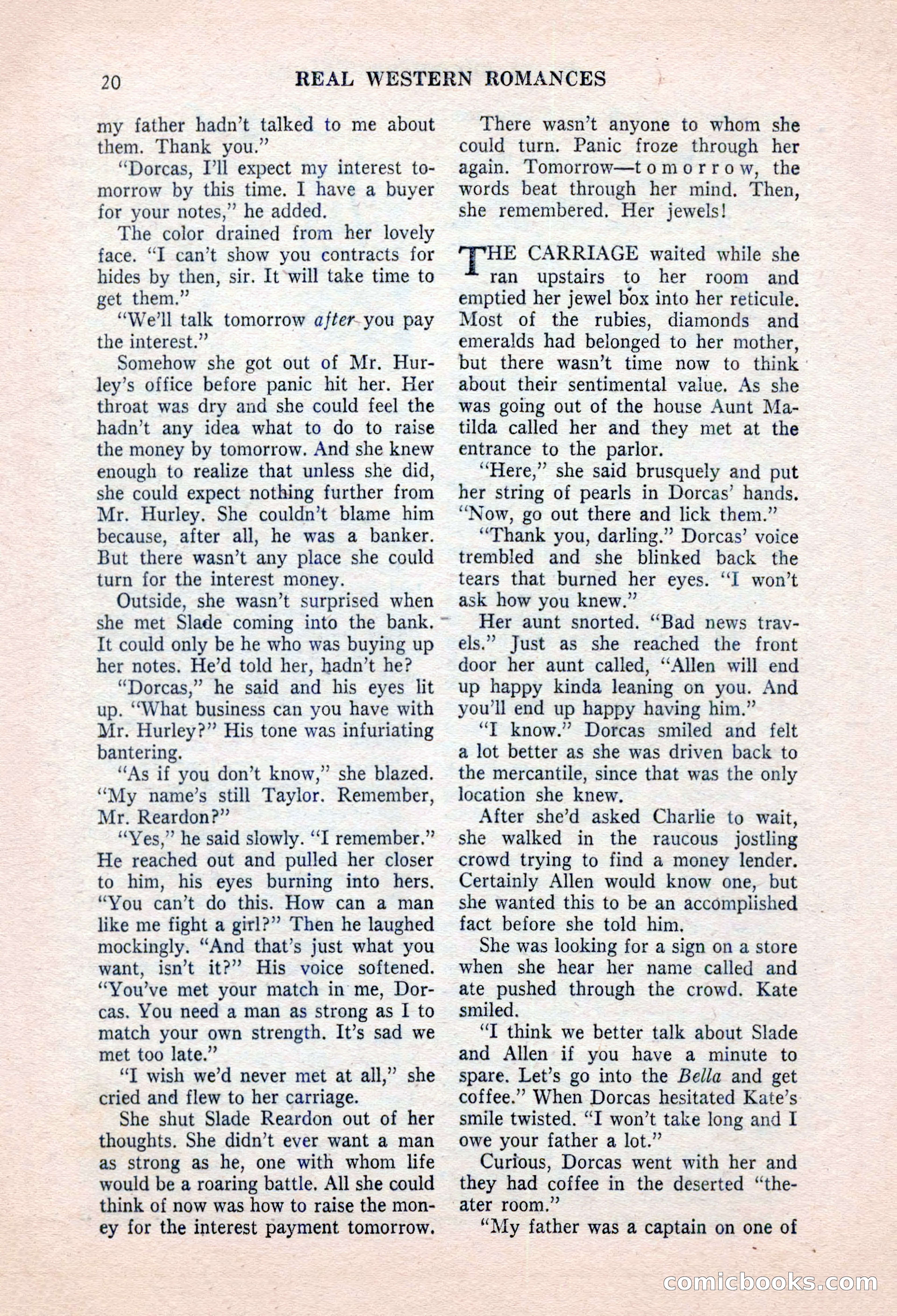 Real Western Romances, January 1955 — page 20 of 100