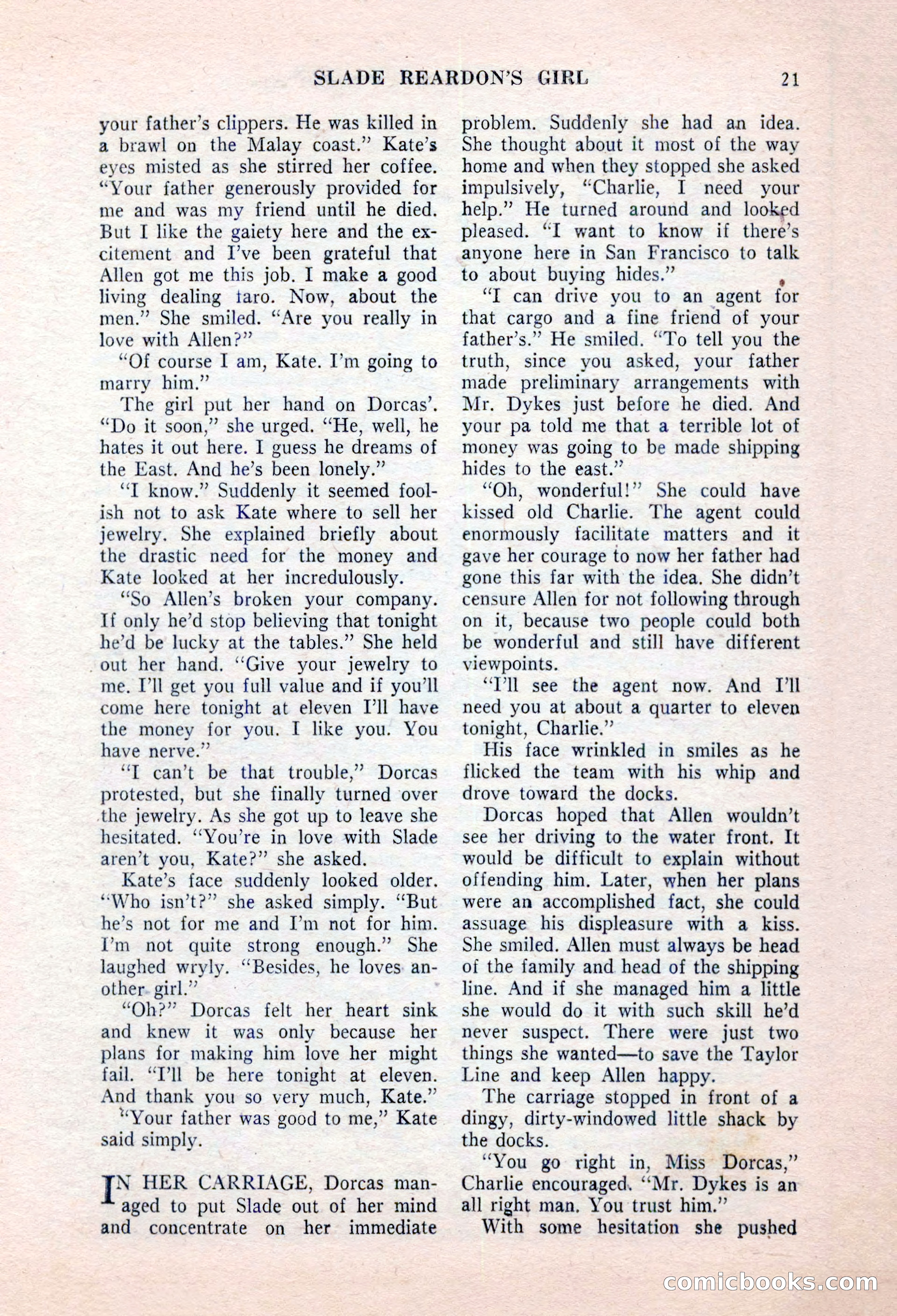 Real Western Romances, January 1955 — page 21 of 100