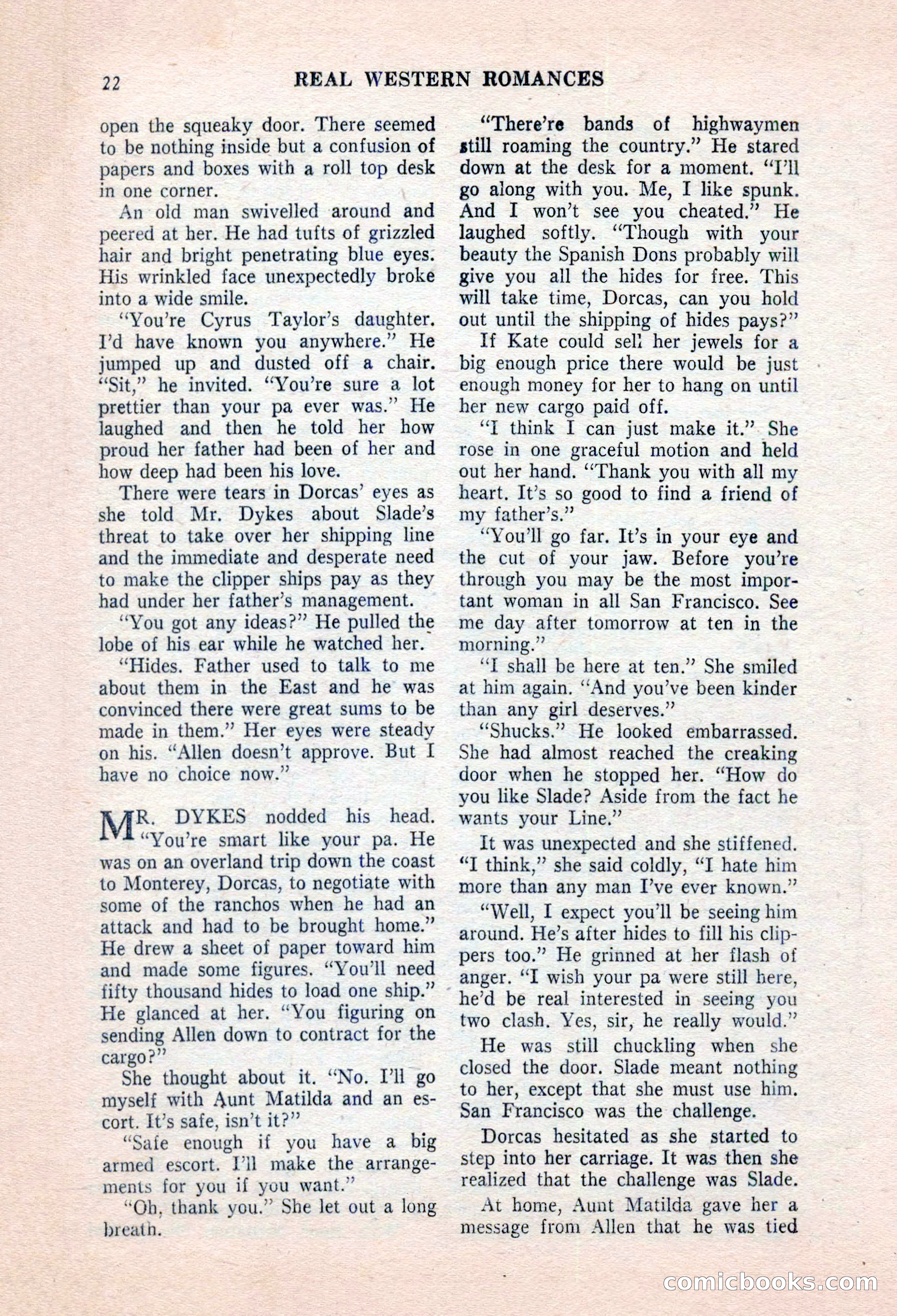 Real Western Romances, January 1955 — page 22 of 100