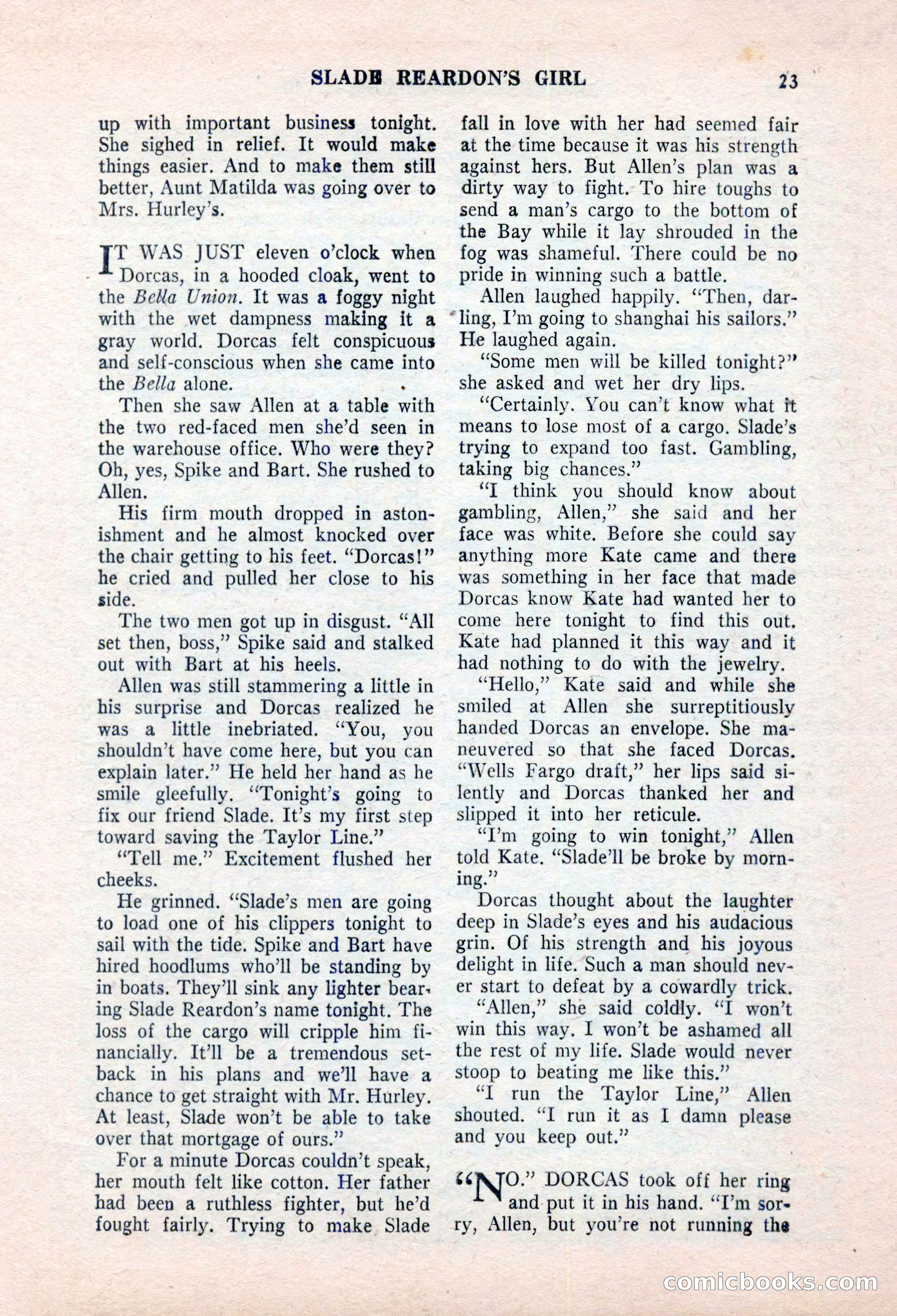 Real Western Romances, January 1955 — page 23 of 100