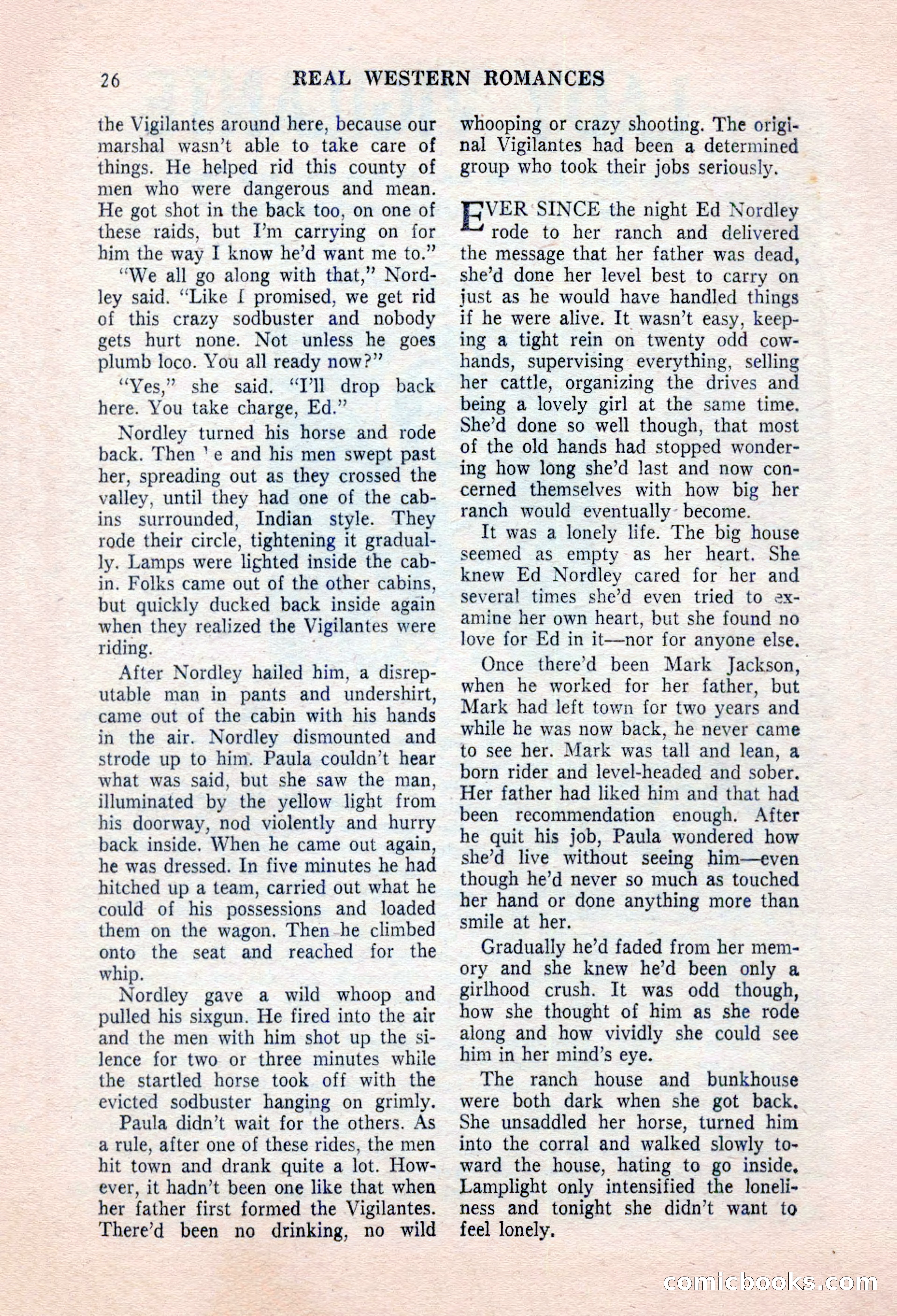 Real Western Romances, January 1955 — page 26 of 100
