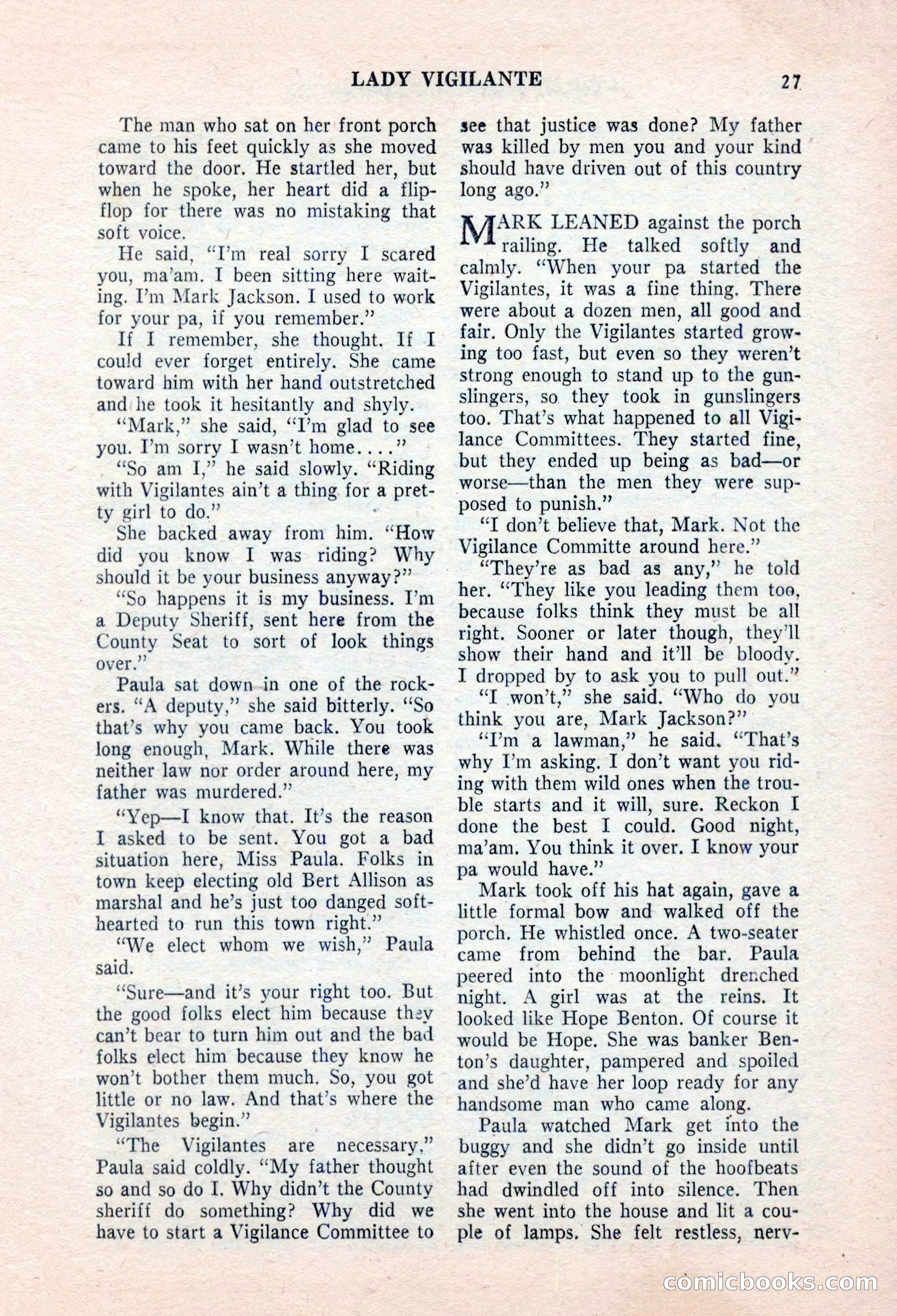 Real Western Romances, January 1955 — page 27 of 100