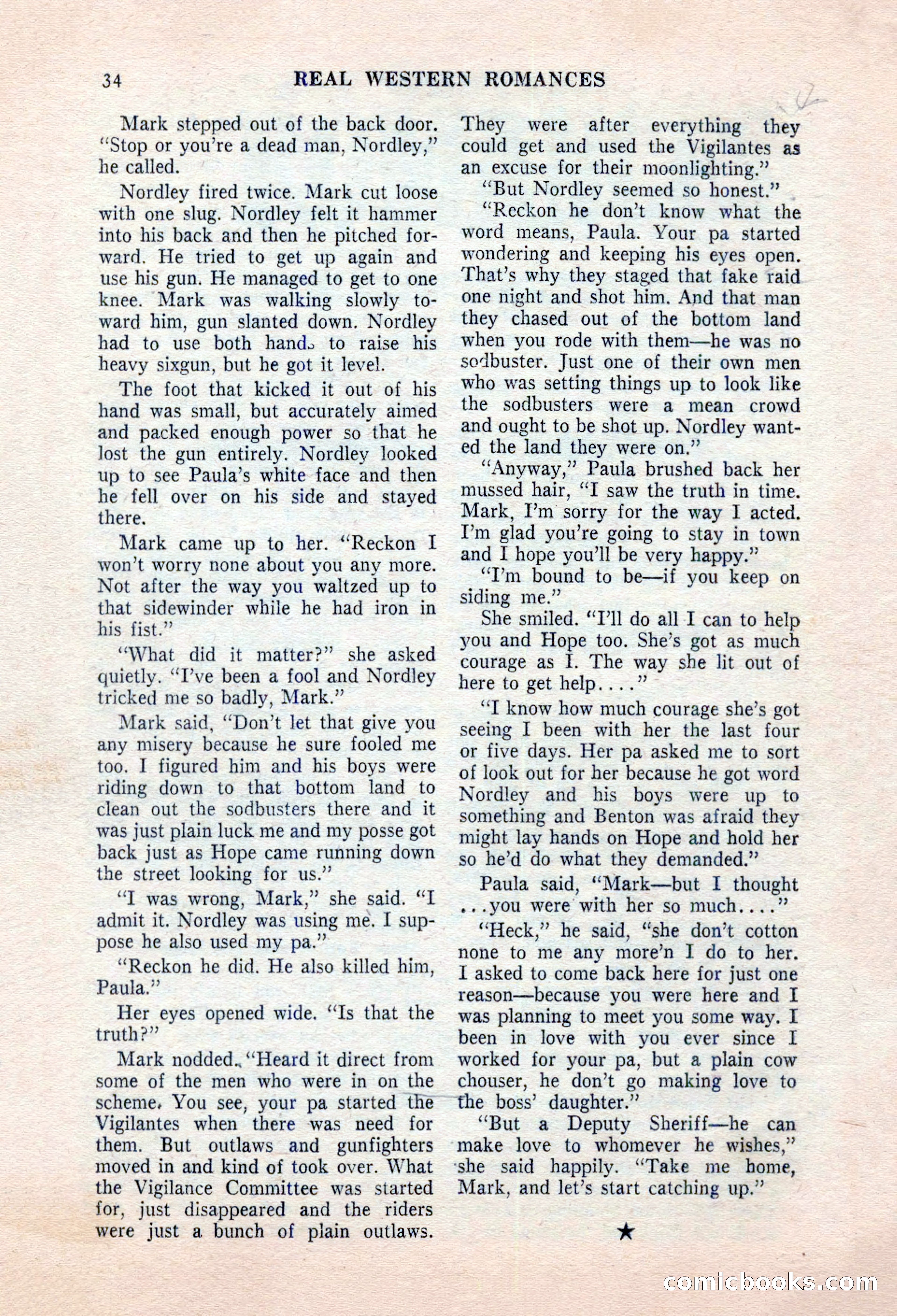 Real Western Romances, January 1955 — page 34 of 100
