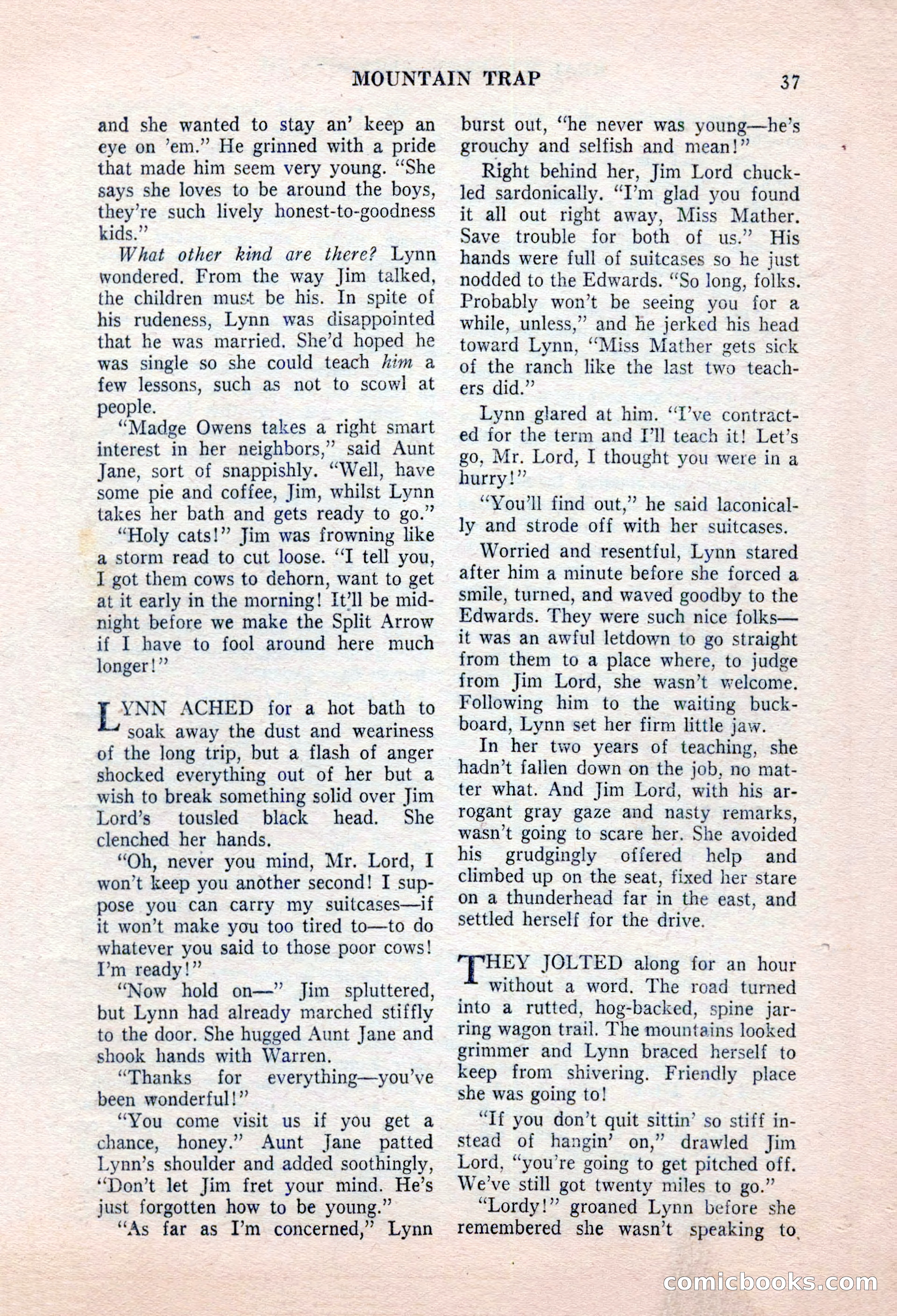 Real Western Romances, January 1955 — page 37 of 100