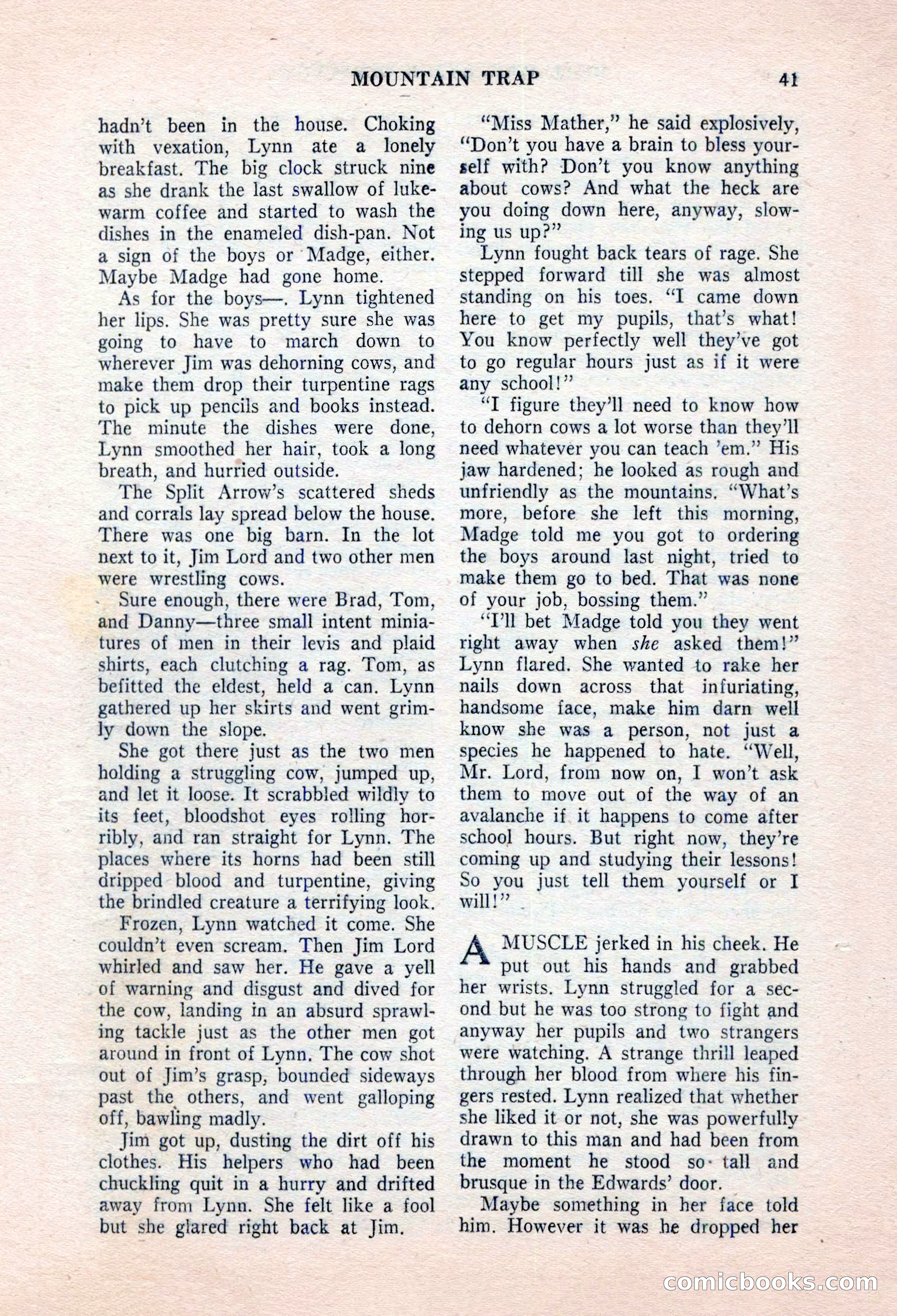 Real Western Romances, January 1955 — page 41 of 100