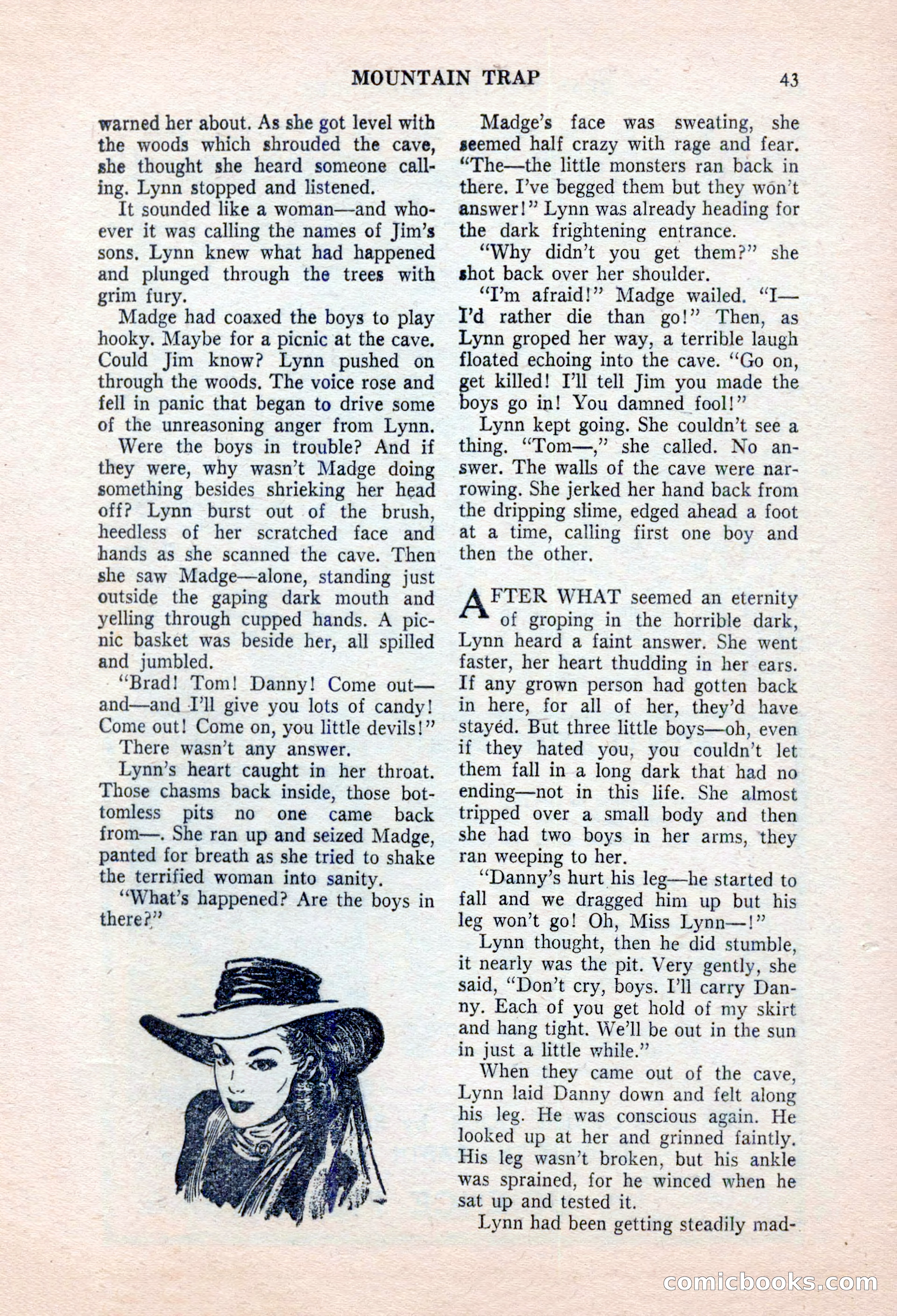 Real Western Romances, January 1955 — page 43 of 100