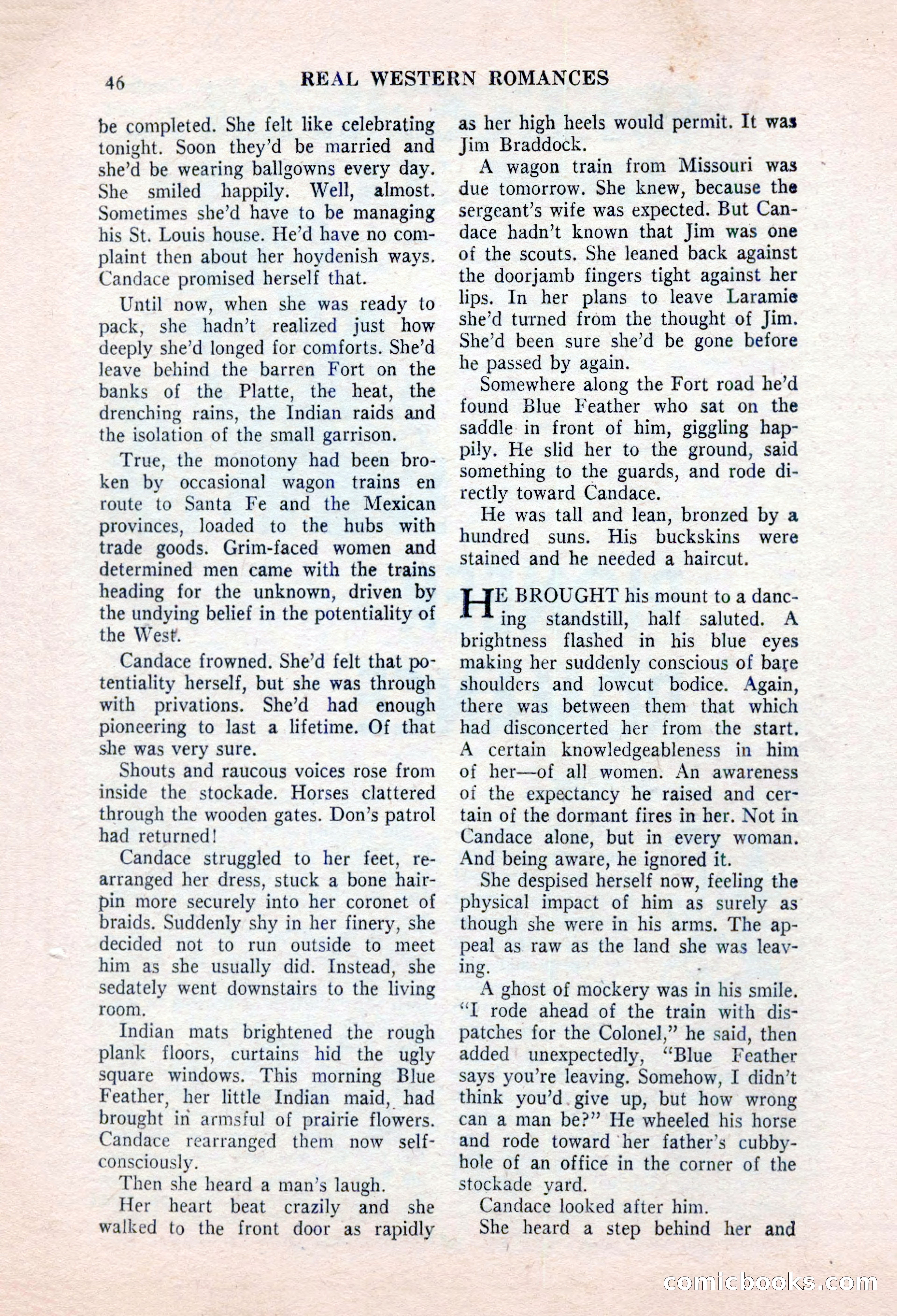 Real Western Romances, January 1955 — page 46 of 100