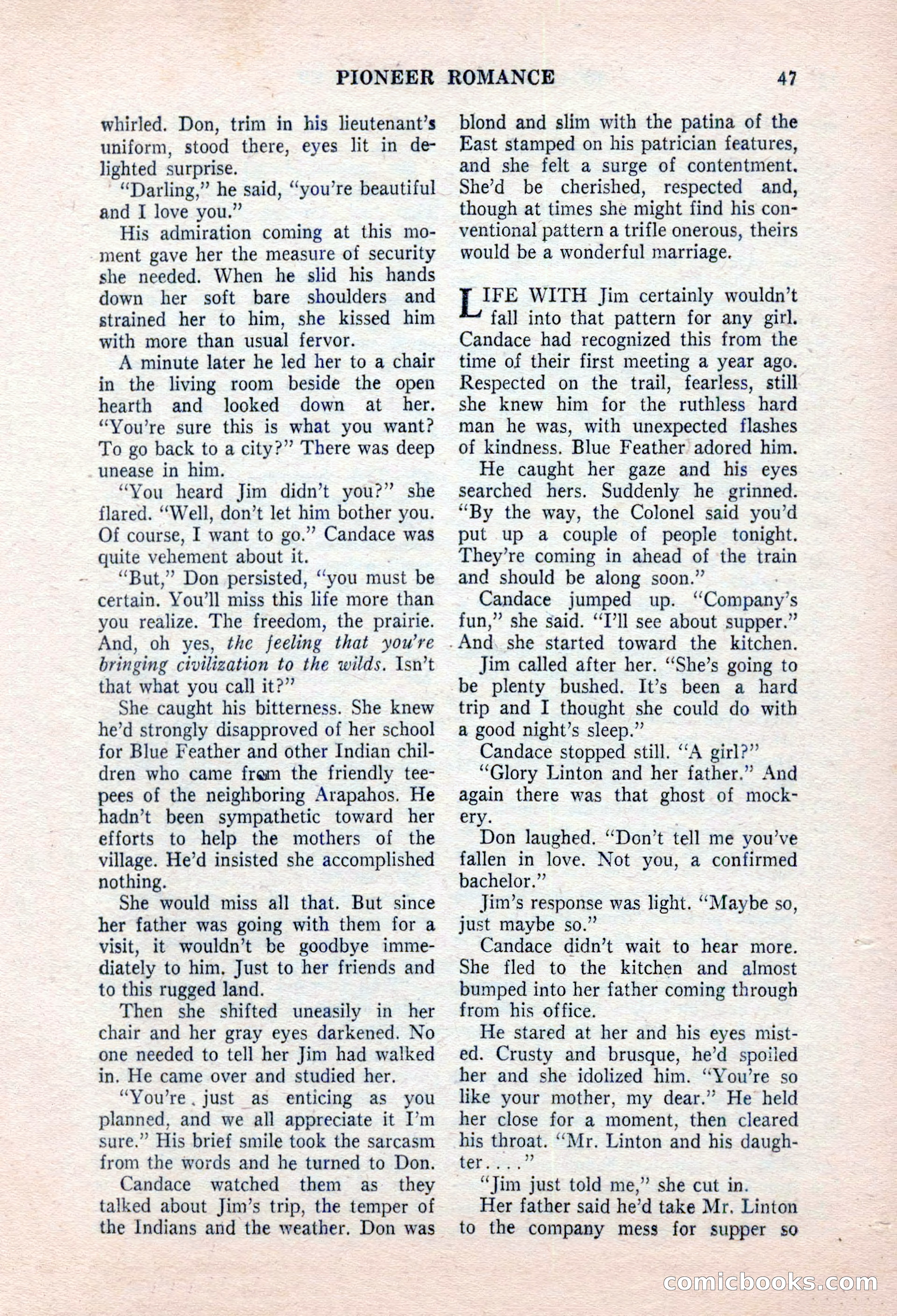Real Western Romances, January 1955 — page 47 of 100