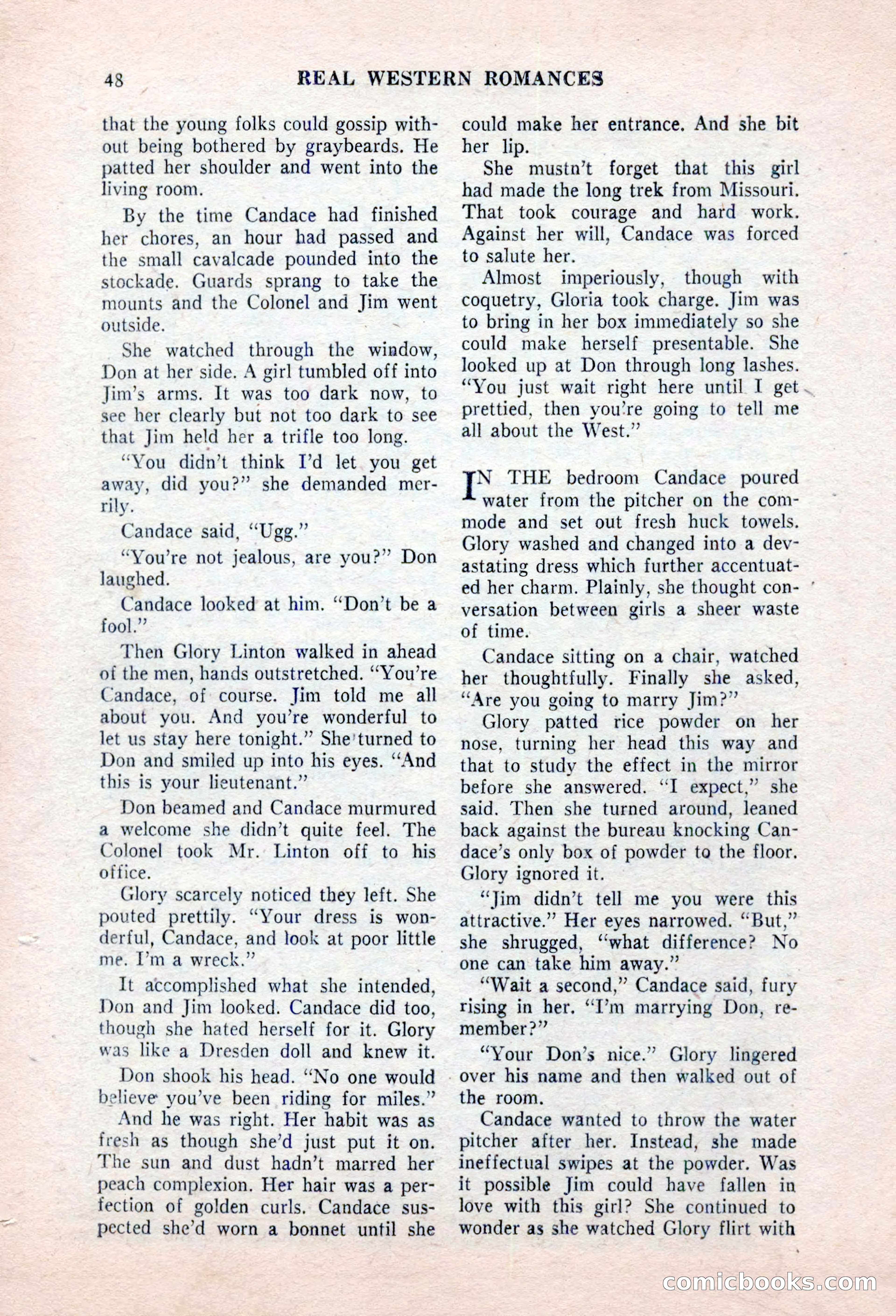 Real Western Romances, January 1955 — page 48 of 100