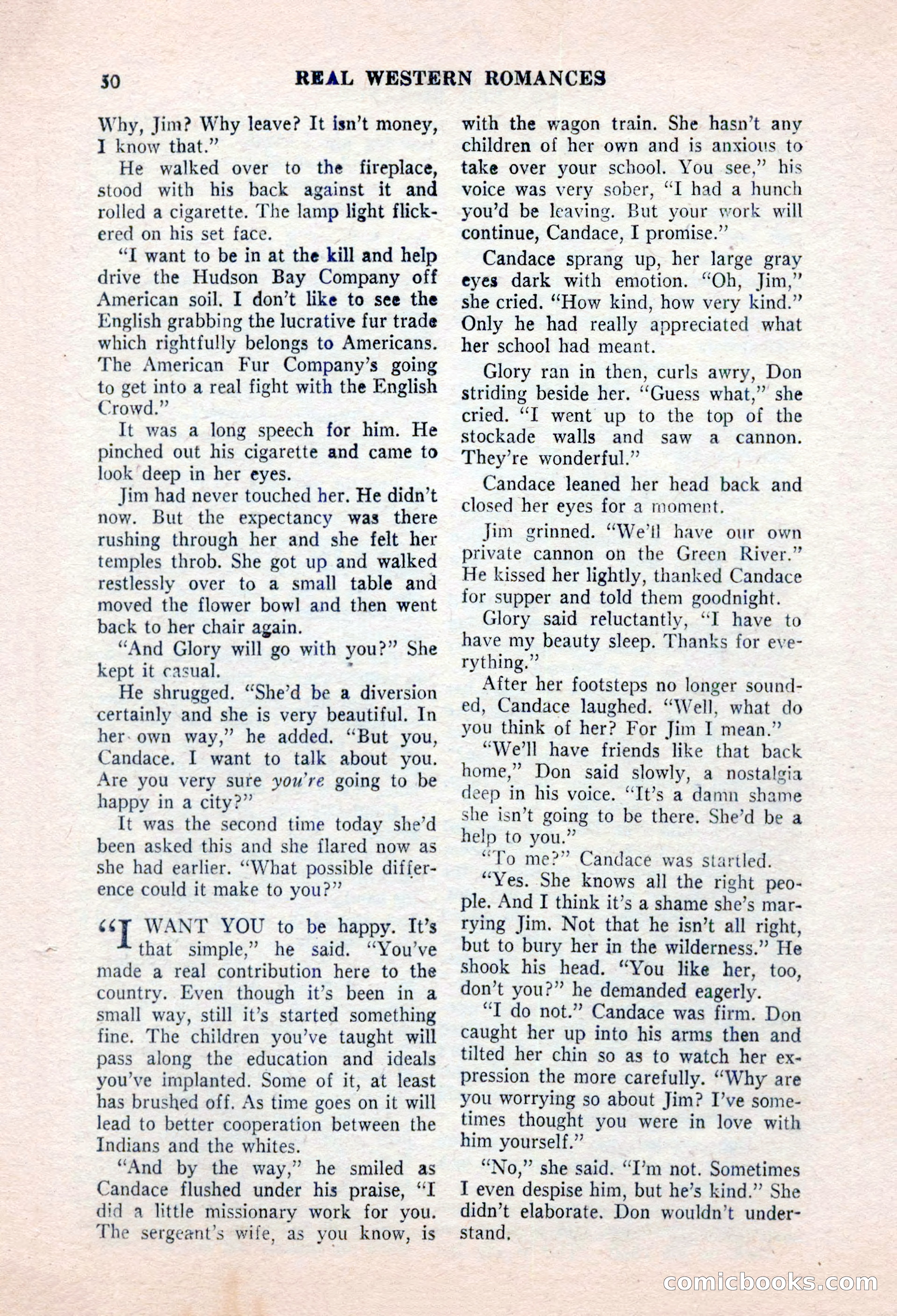 Real Western Romances, January 1955 — page 50 of 100