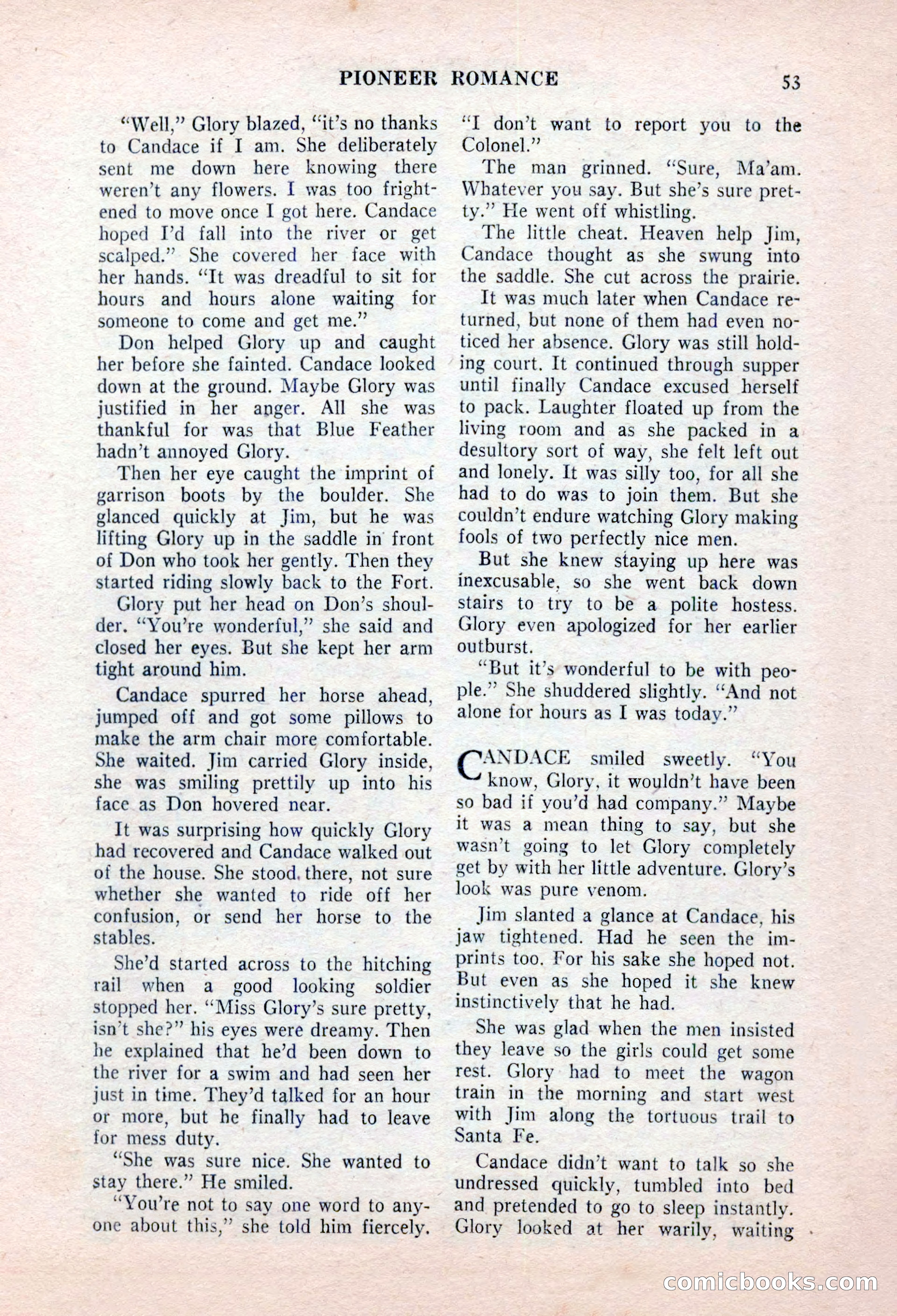 Real Western Romances, January 1955 — page 53 of 100