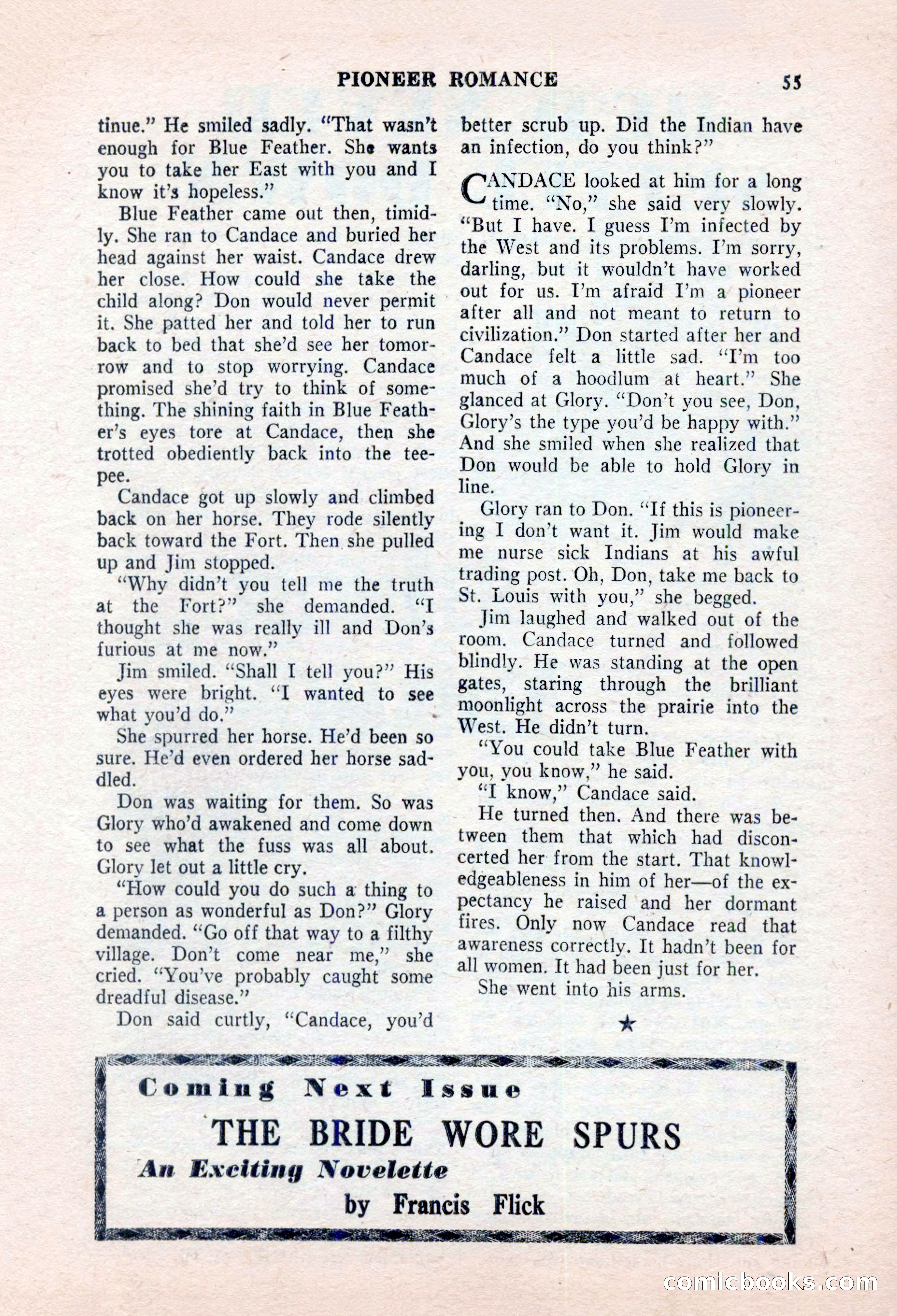 Real Western Romances, January 1955 — page 55 of 100