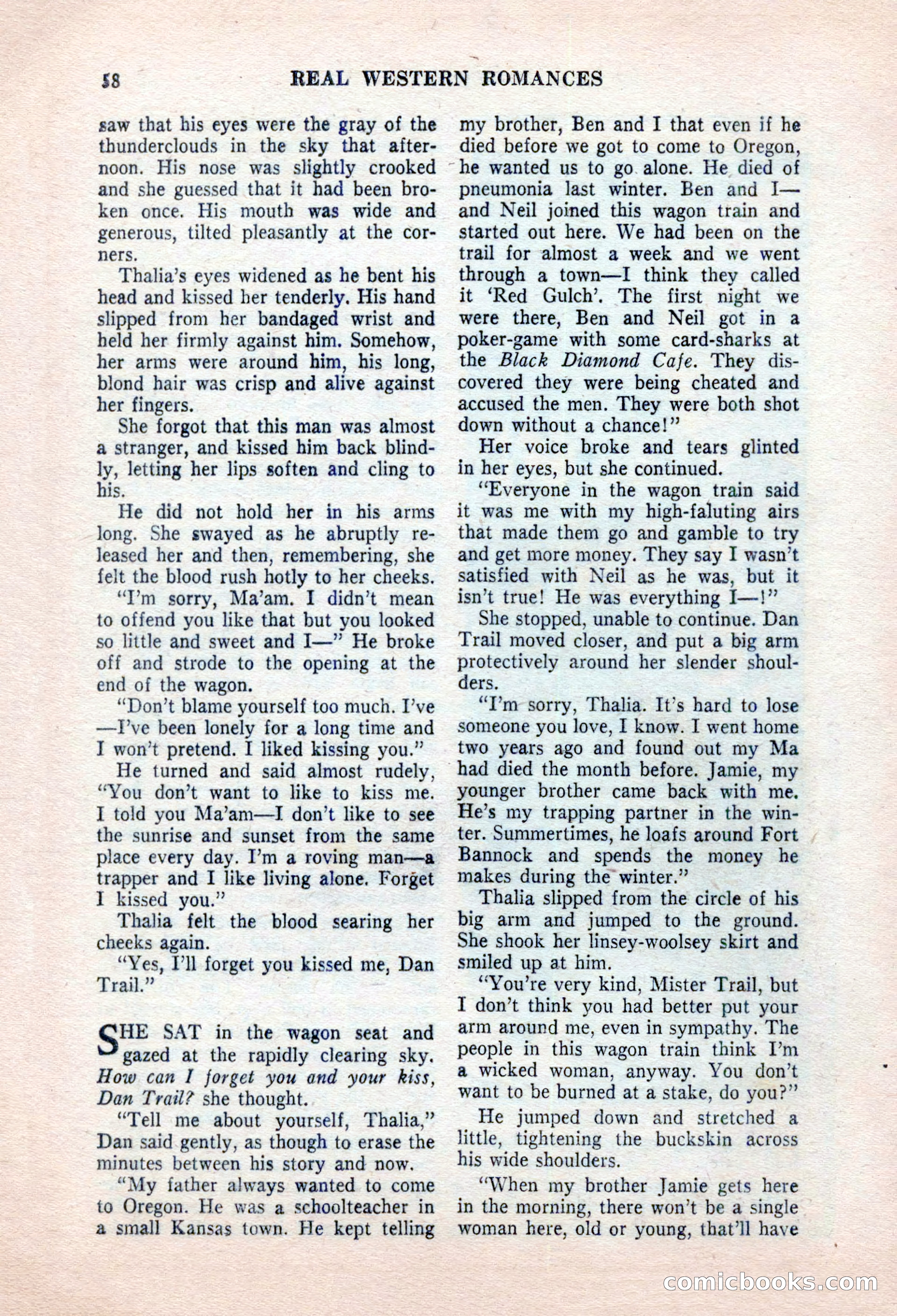 Real Western Romances, January 1955 — page 58 of 100