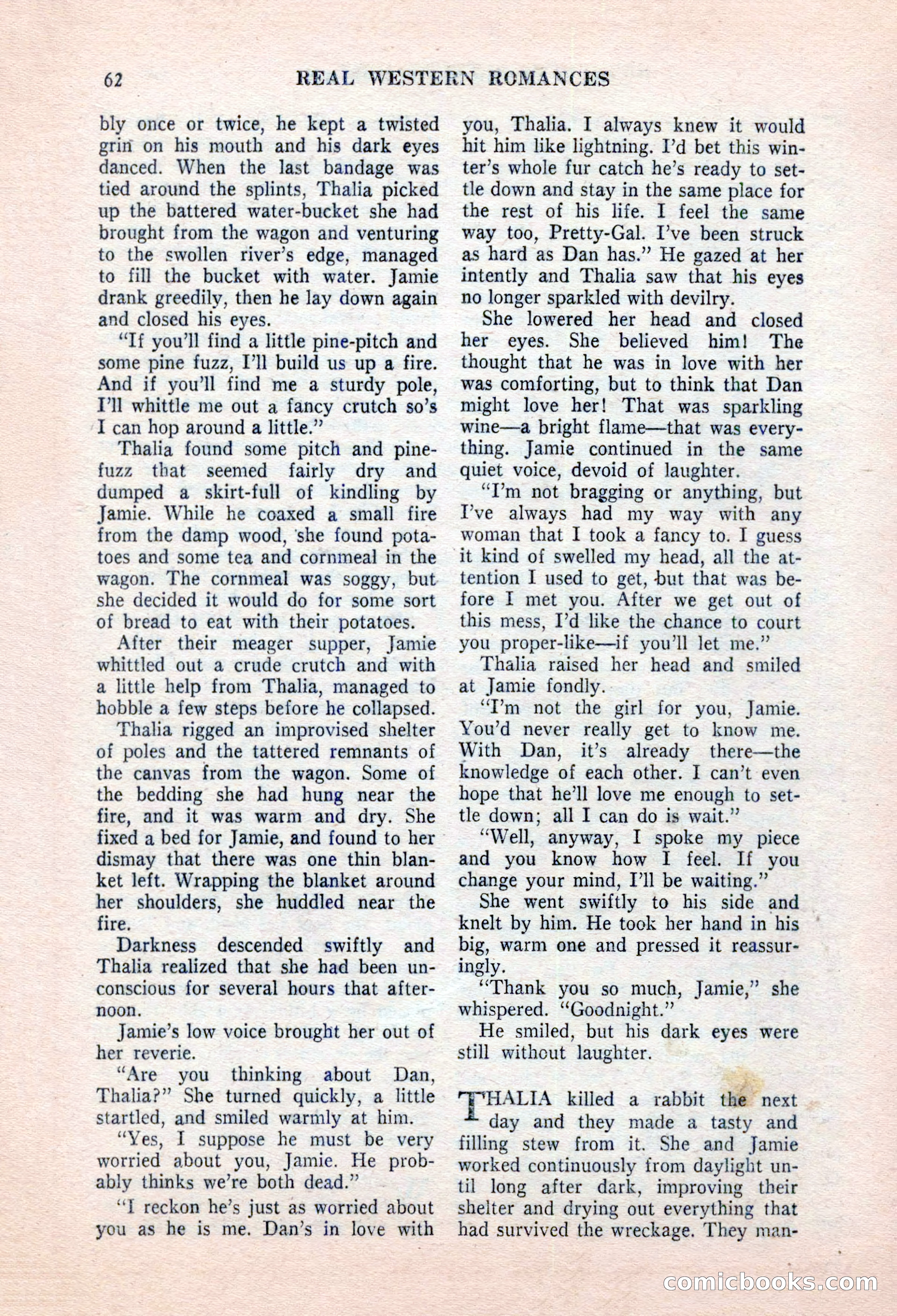 Real Western Romances, January 1955 — page 62 of 100