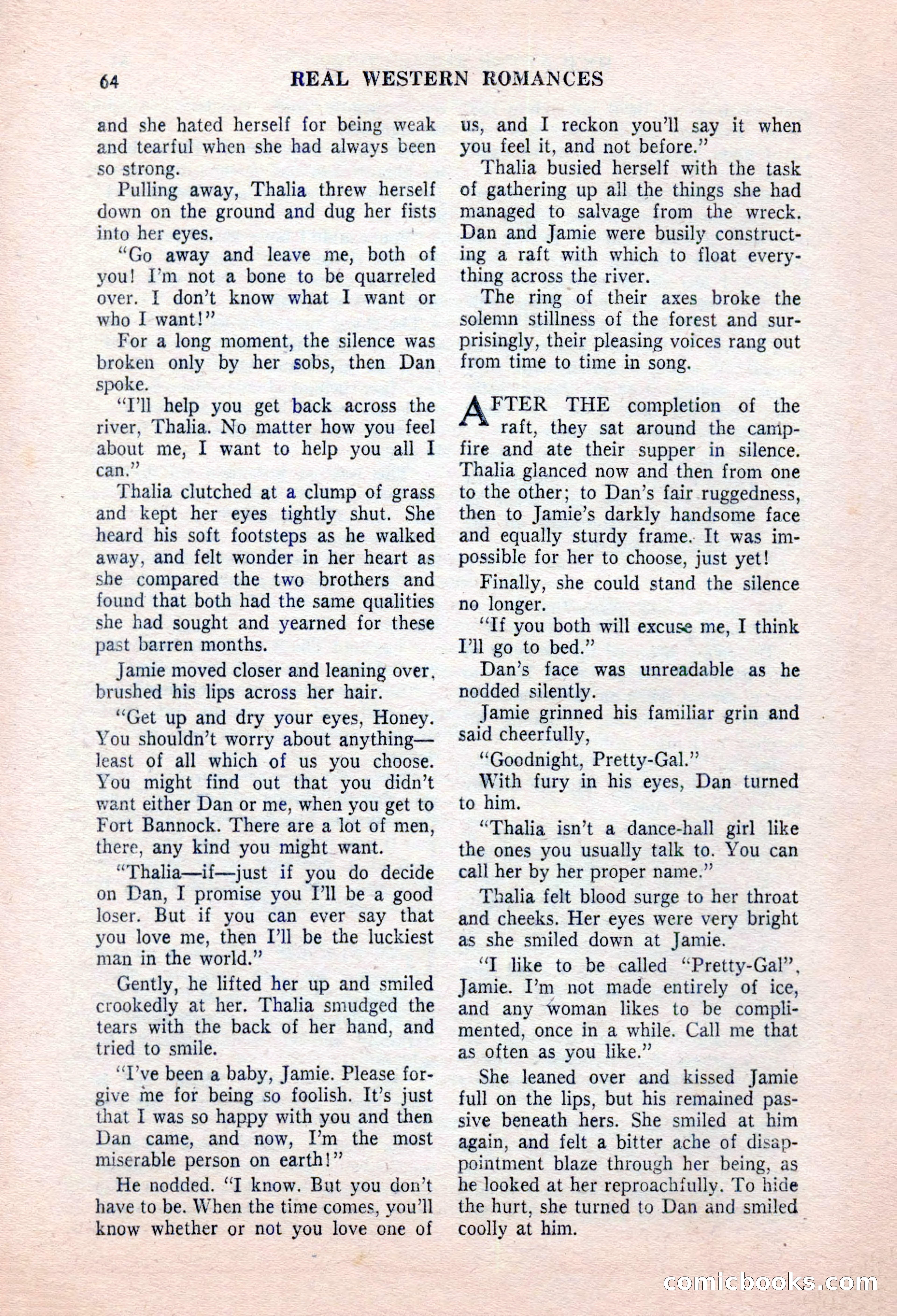 Real Western Romances, January 1955 — page 64 of 100