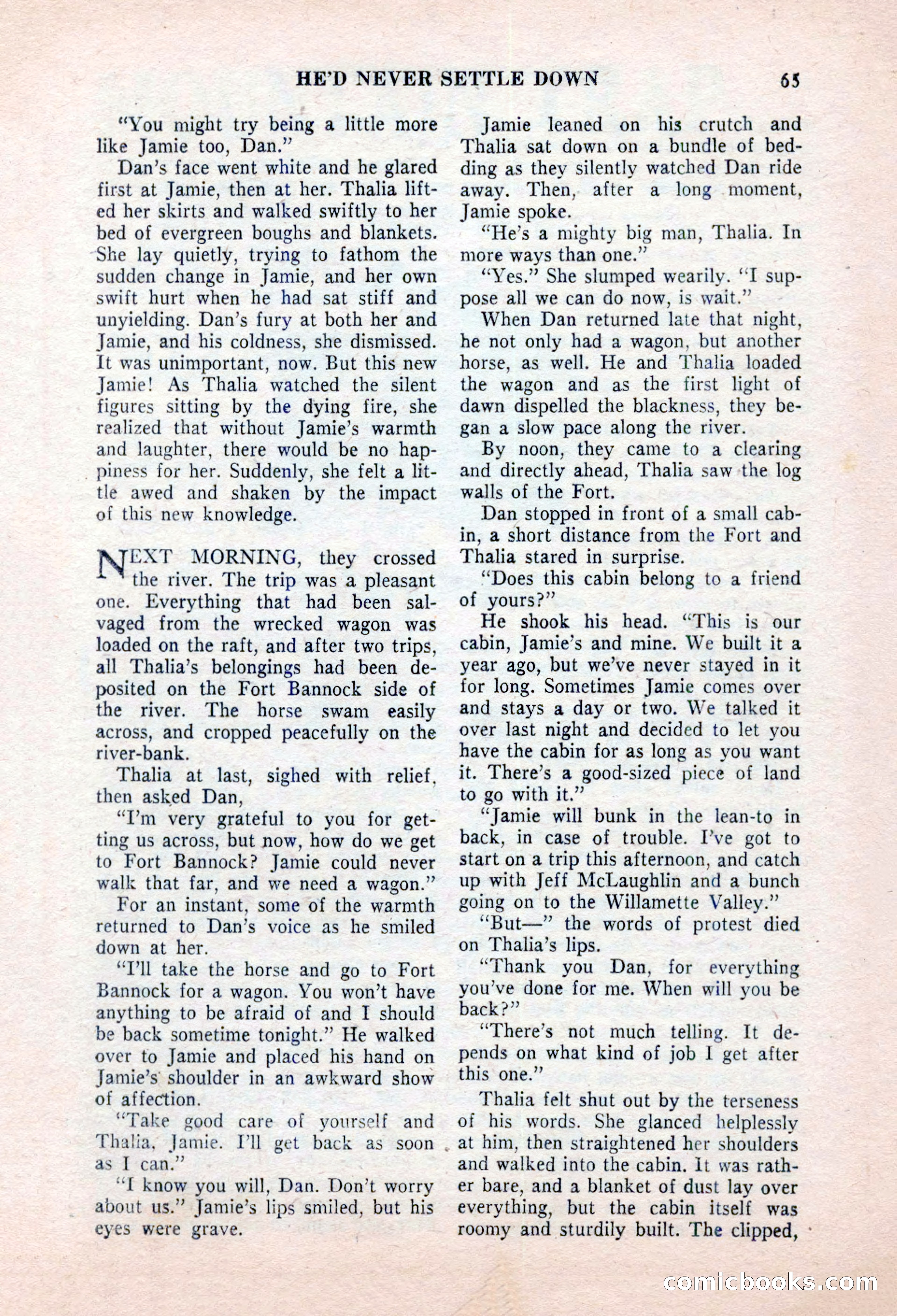 Real Western Romances, January 1955 — page 65 of 100