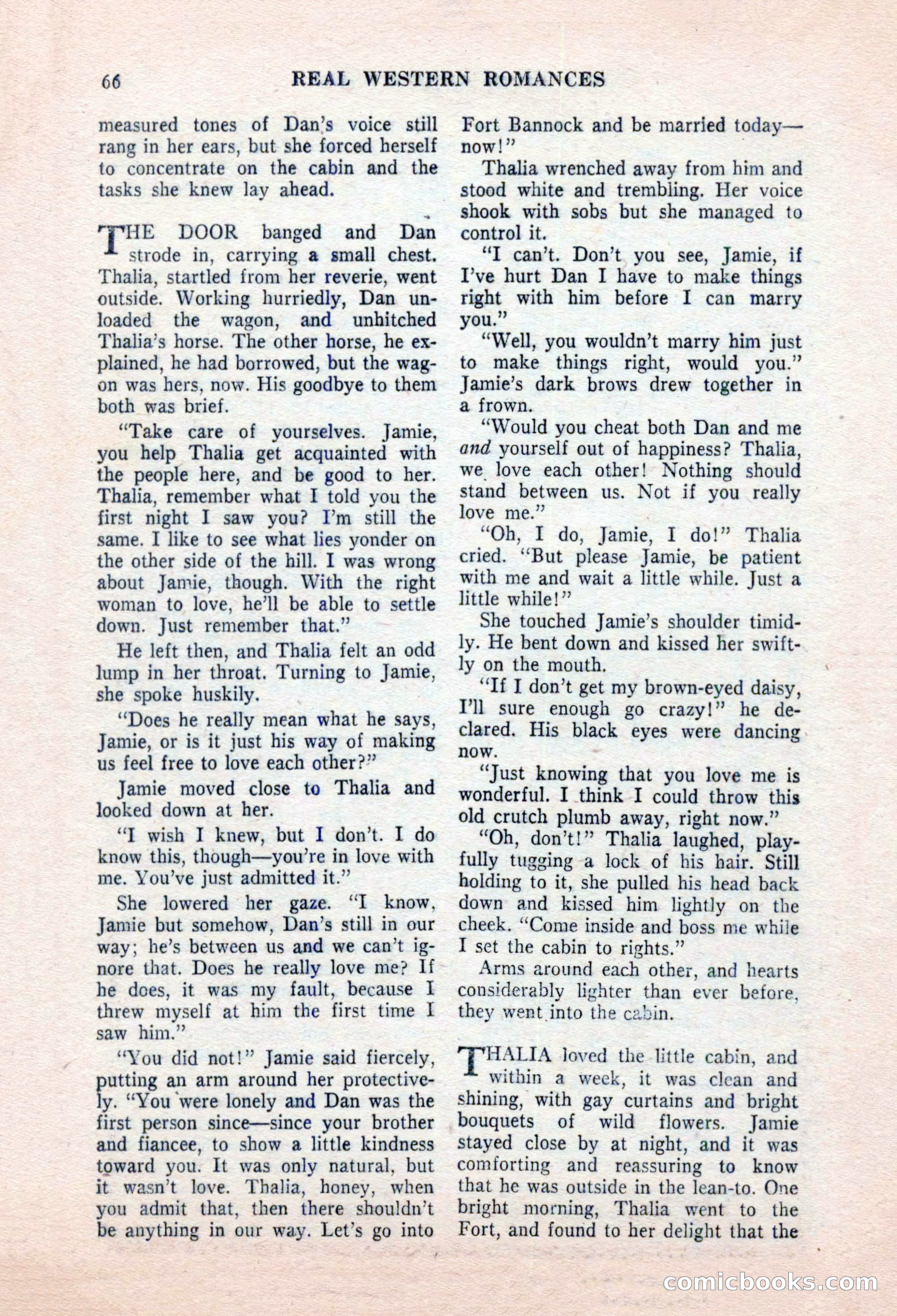 Real Western Romances, January 1955 — page 66 of 100