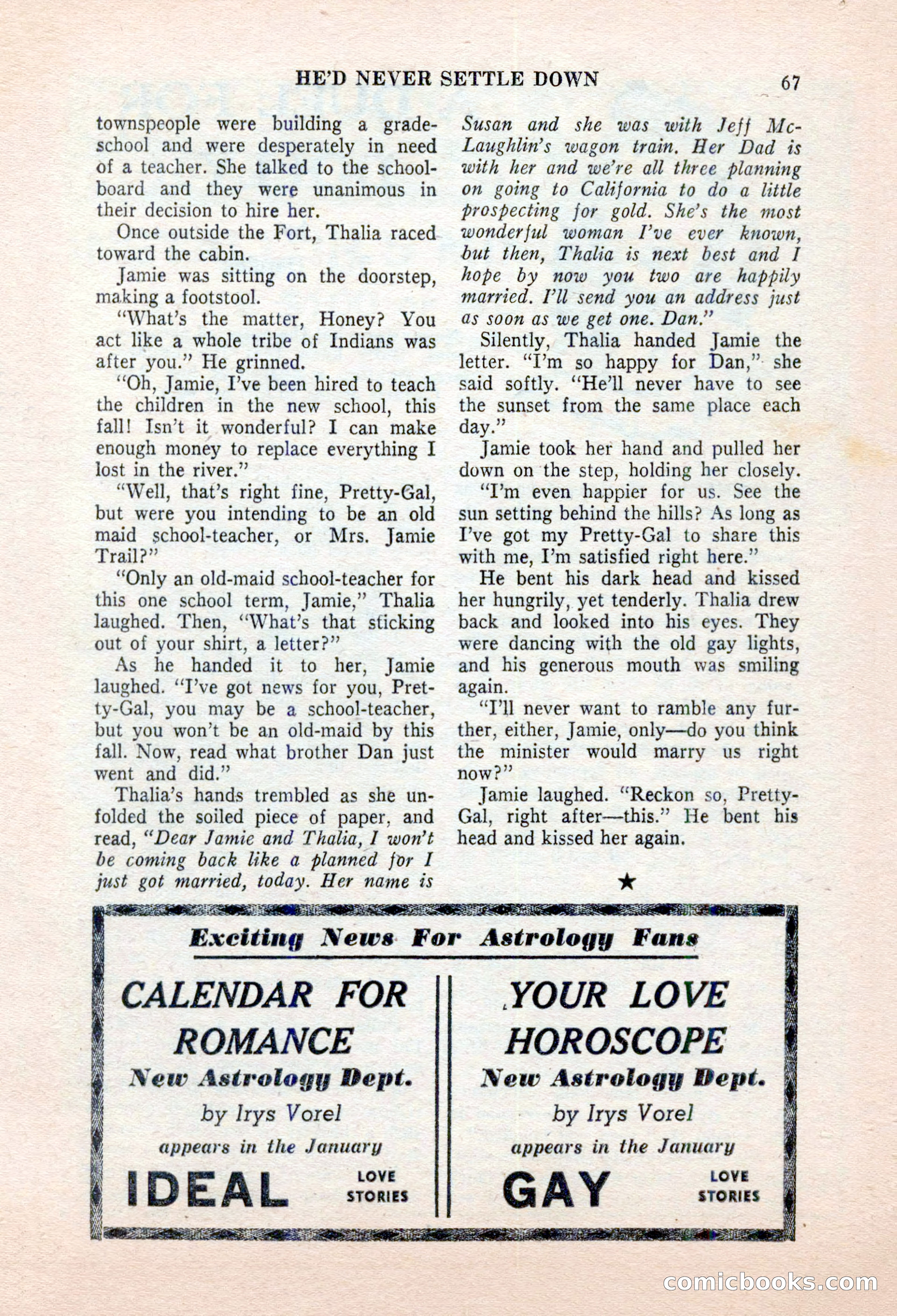 Real Western Romances, January 1955 — page 67 of 100