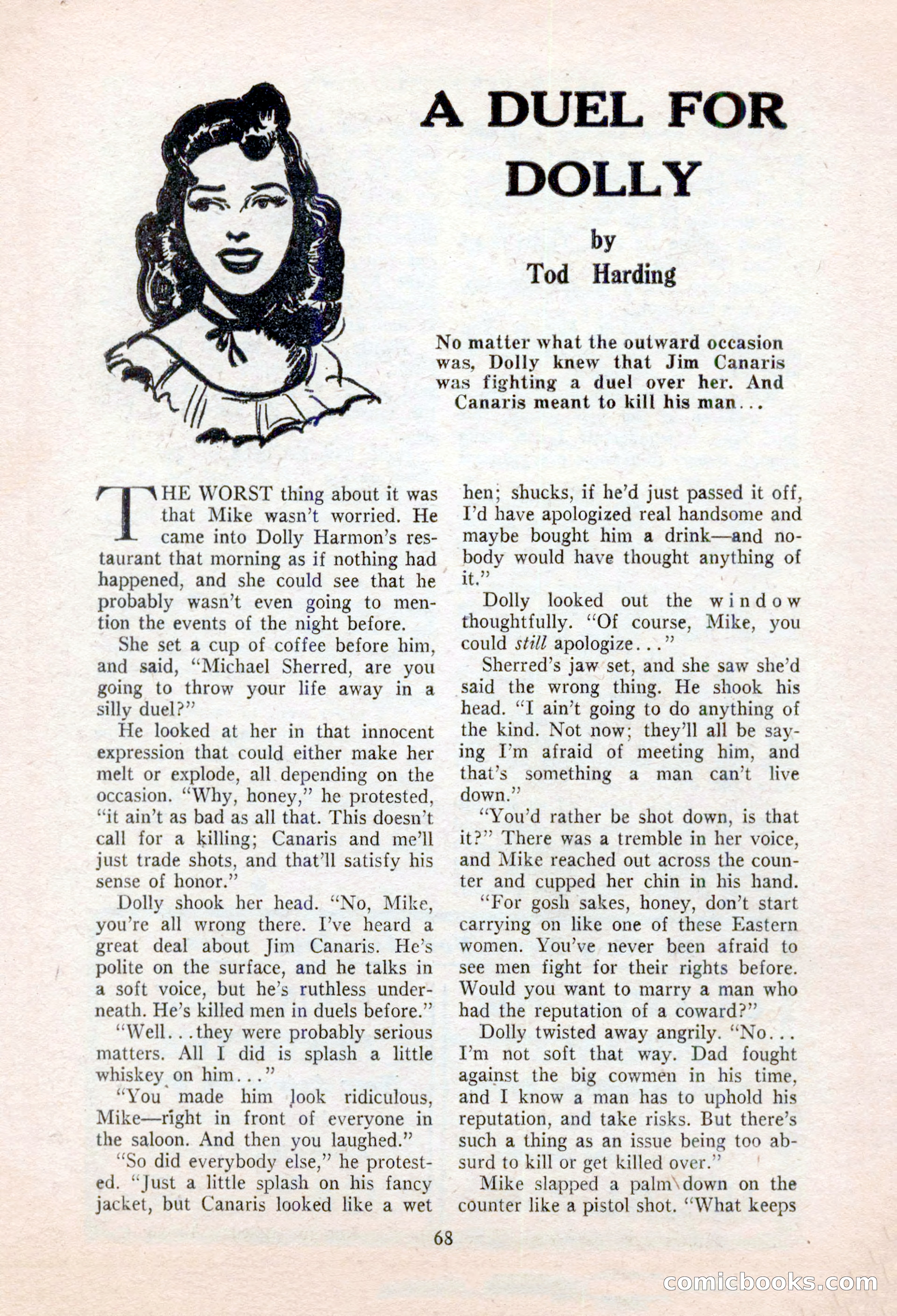 Real Western Romances, January 1955 — page 68 of 100