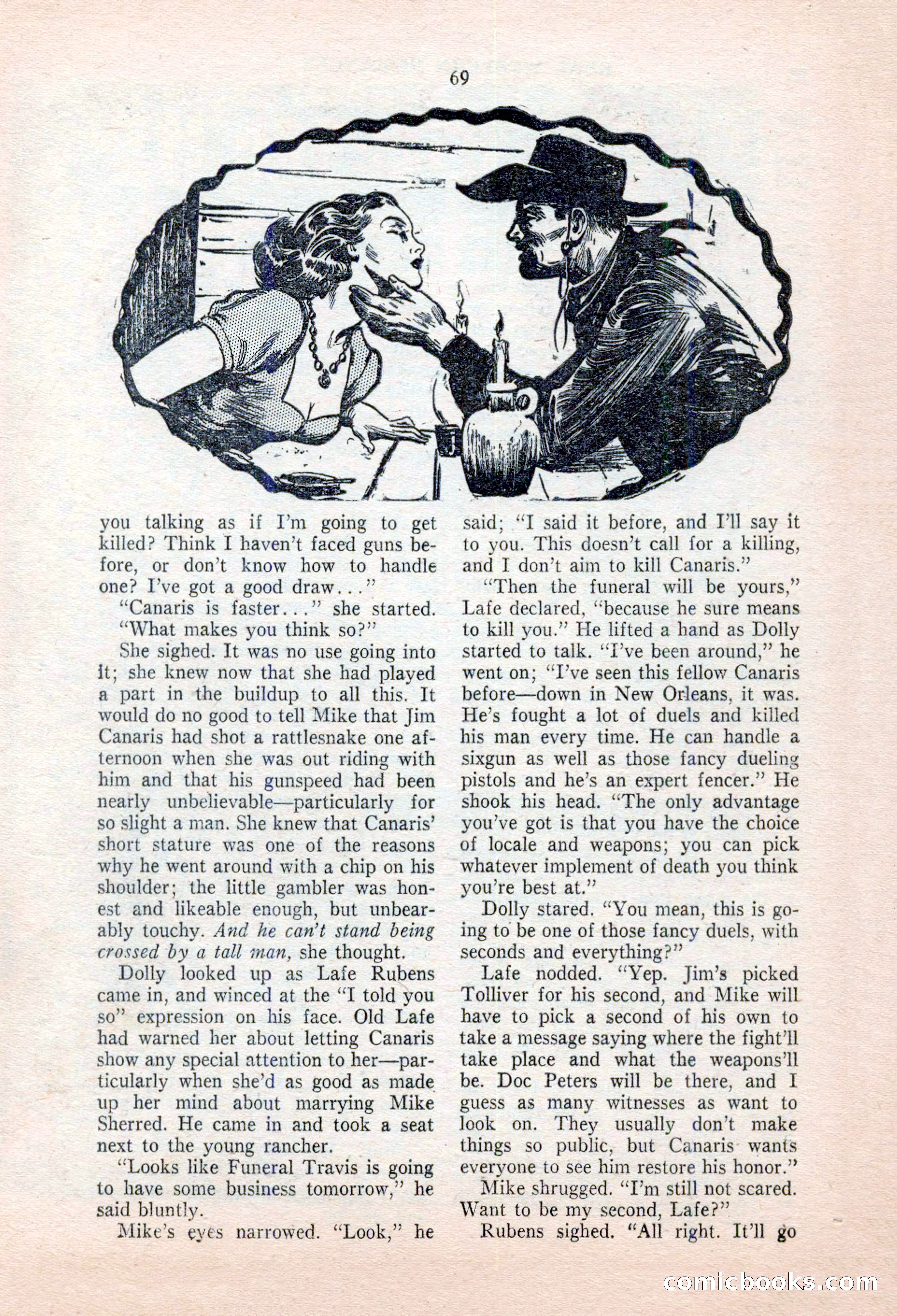 Real Western Romances, January 1955 — page 69 of 100