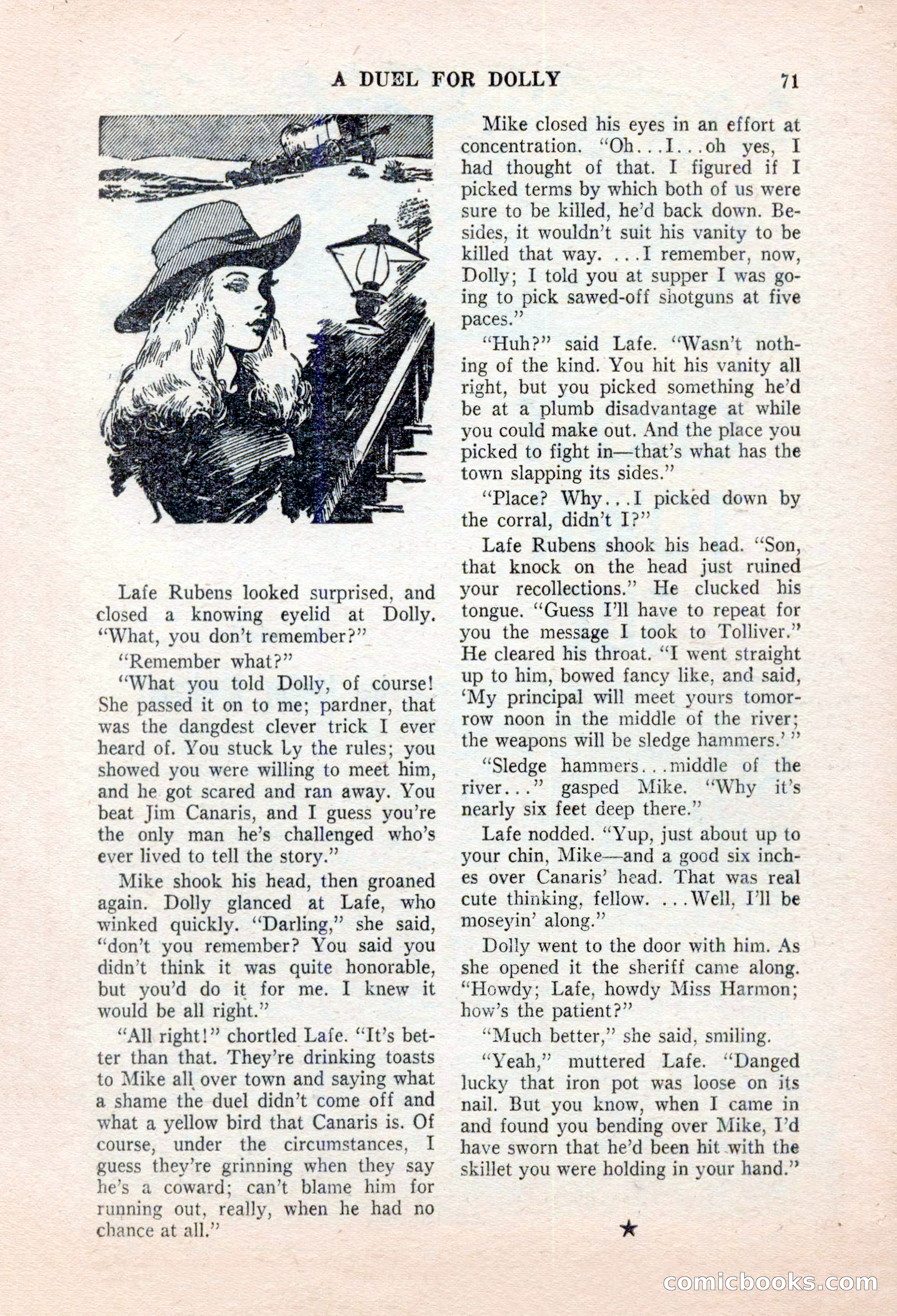 Real Western Romances, January 1955 — page 71 of 100