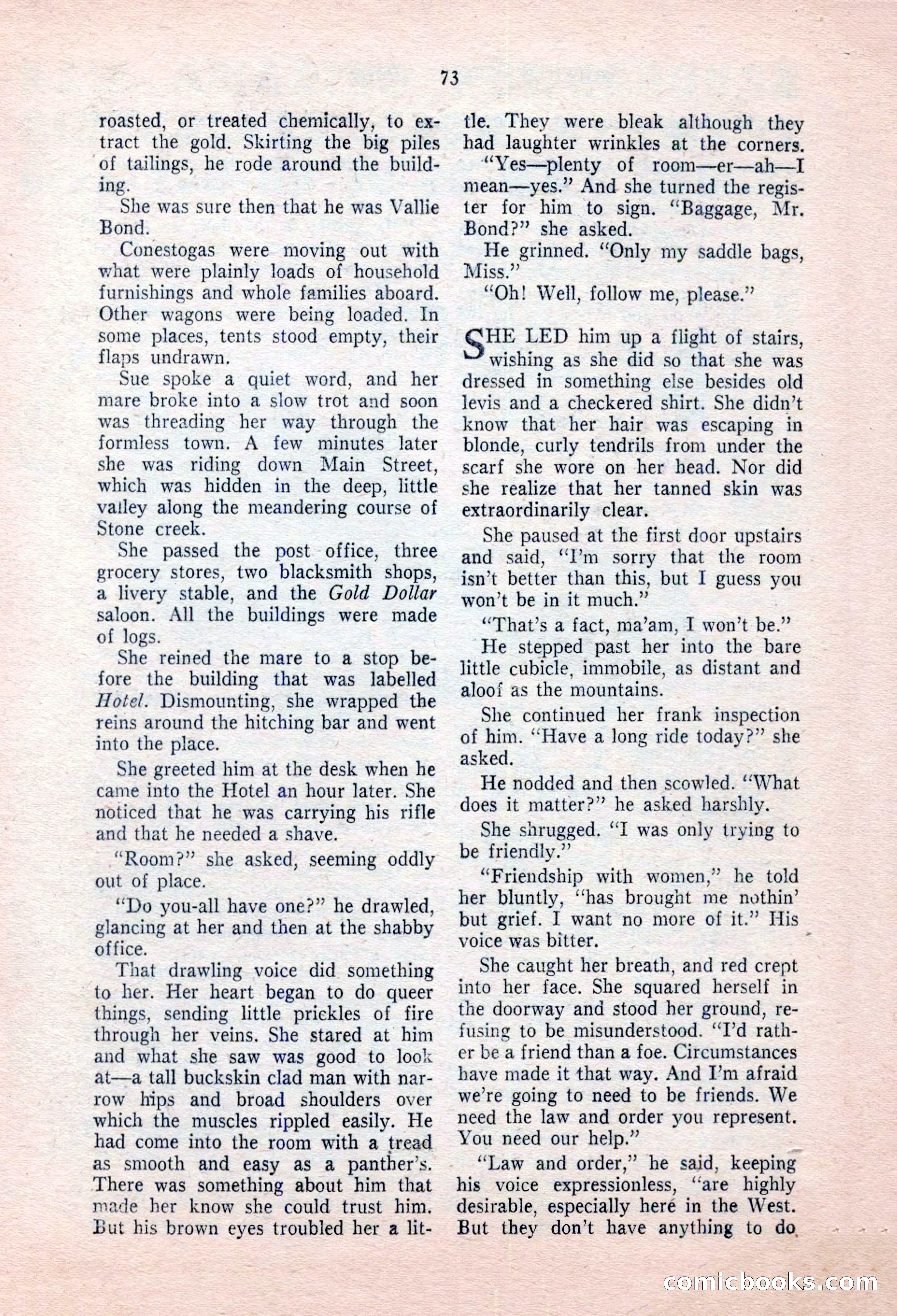 Real Western Romances, January 1955 — page 73 of 100
