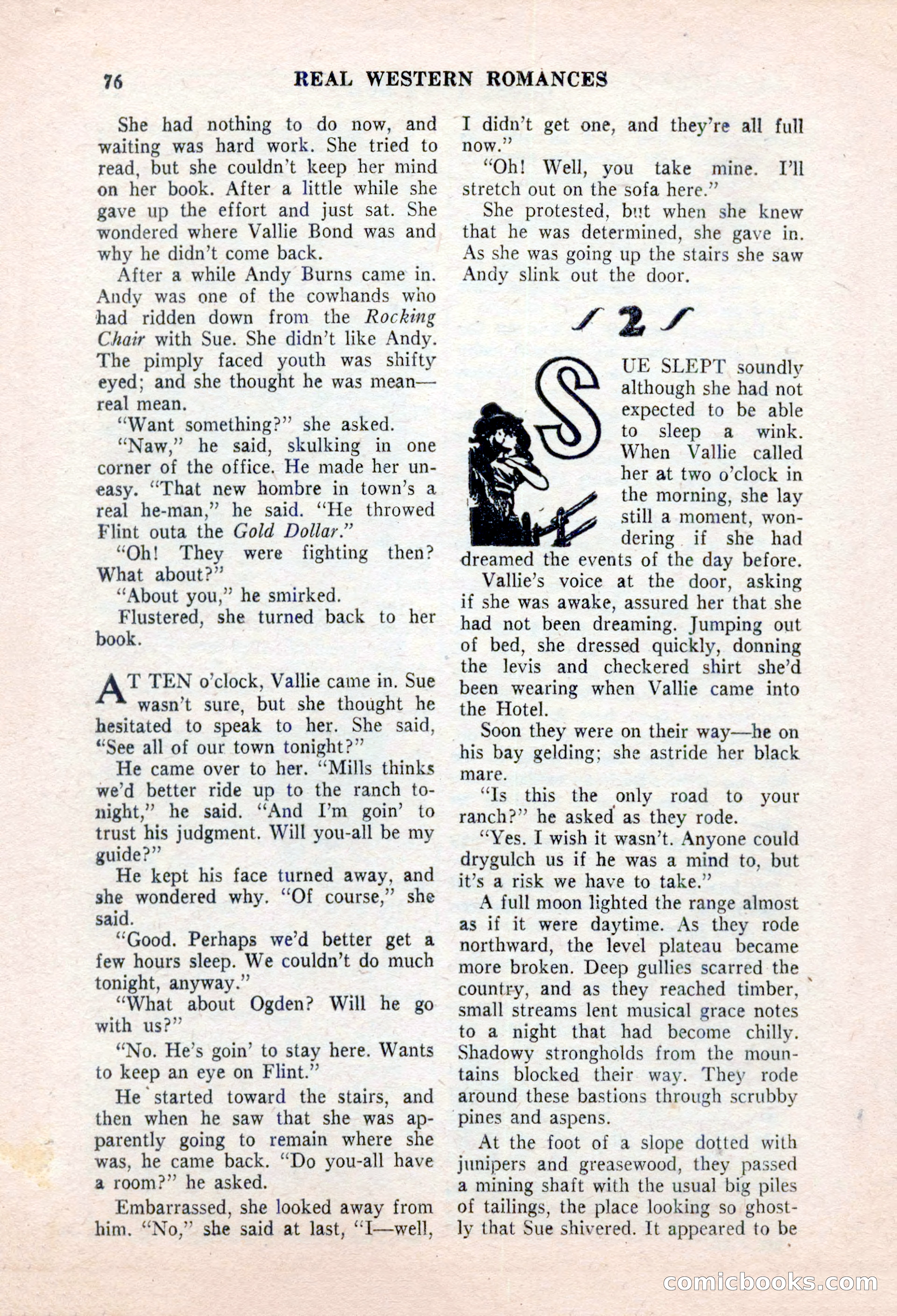 Real Western Romances, January 1955 — page 76 of 100