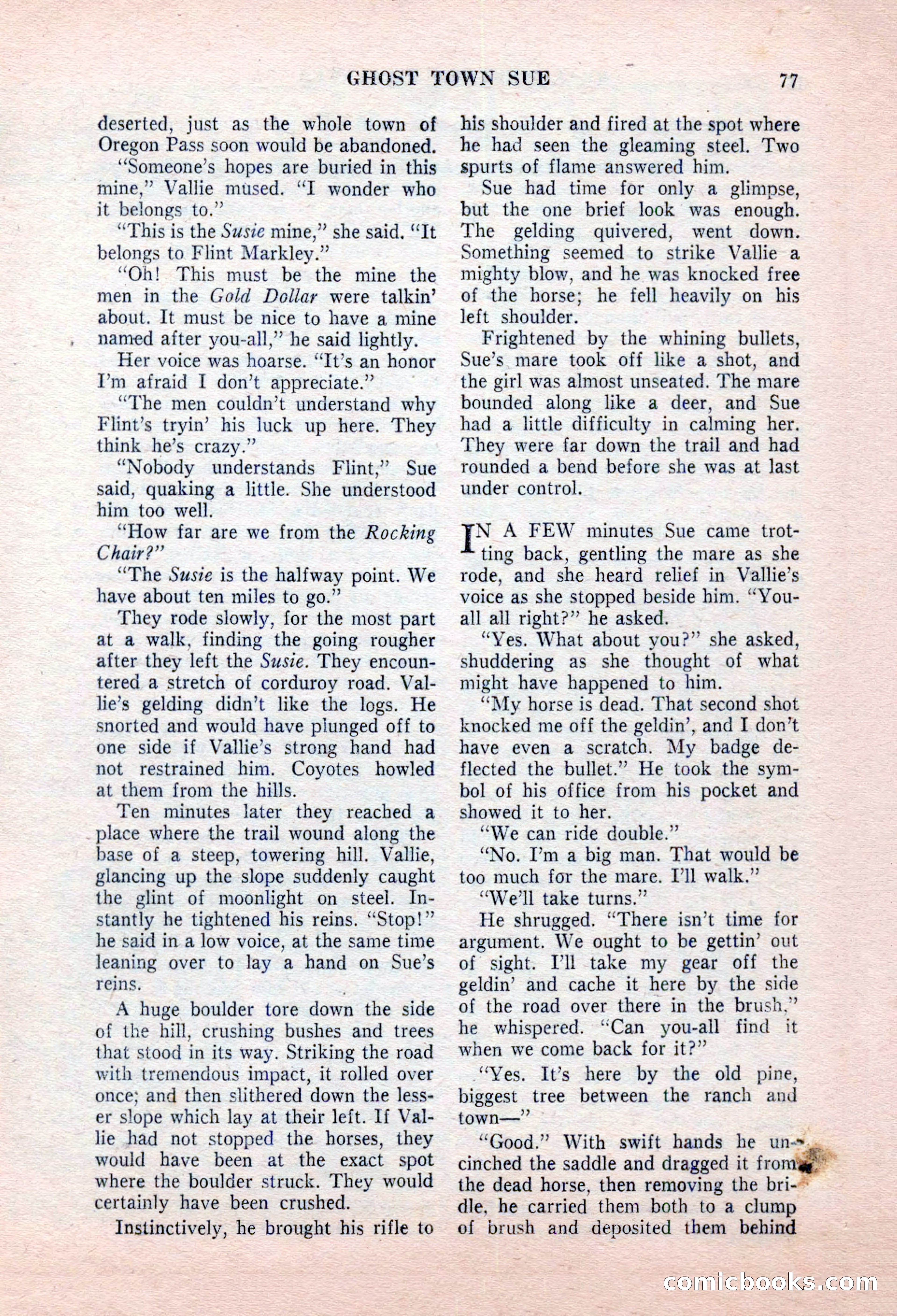 Real Western Romances, January 1955 — page 77 of 100