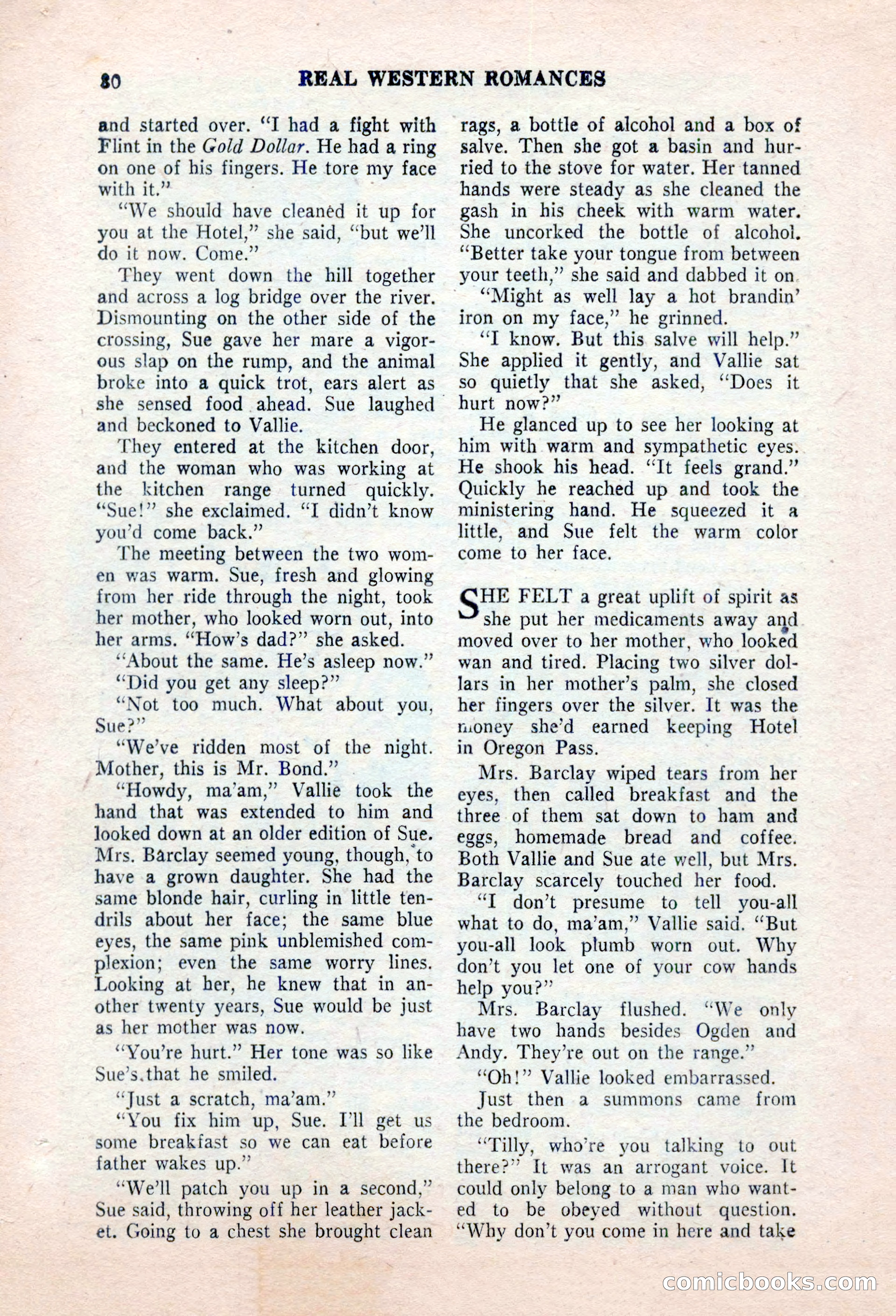 Real Western Romances, January 1955 — page 80 of 100