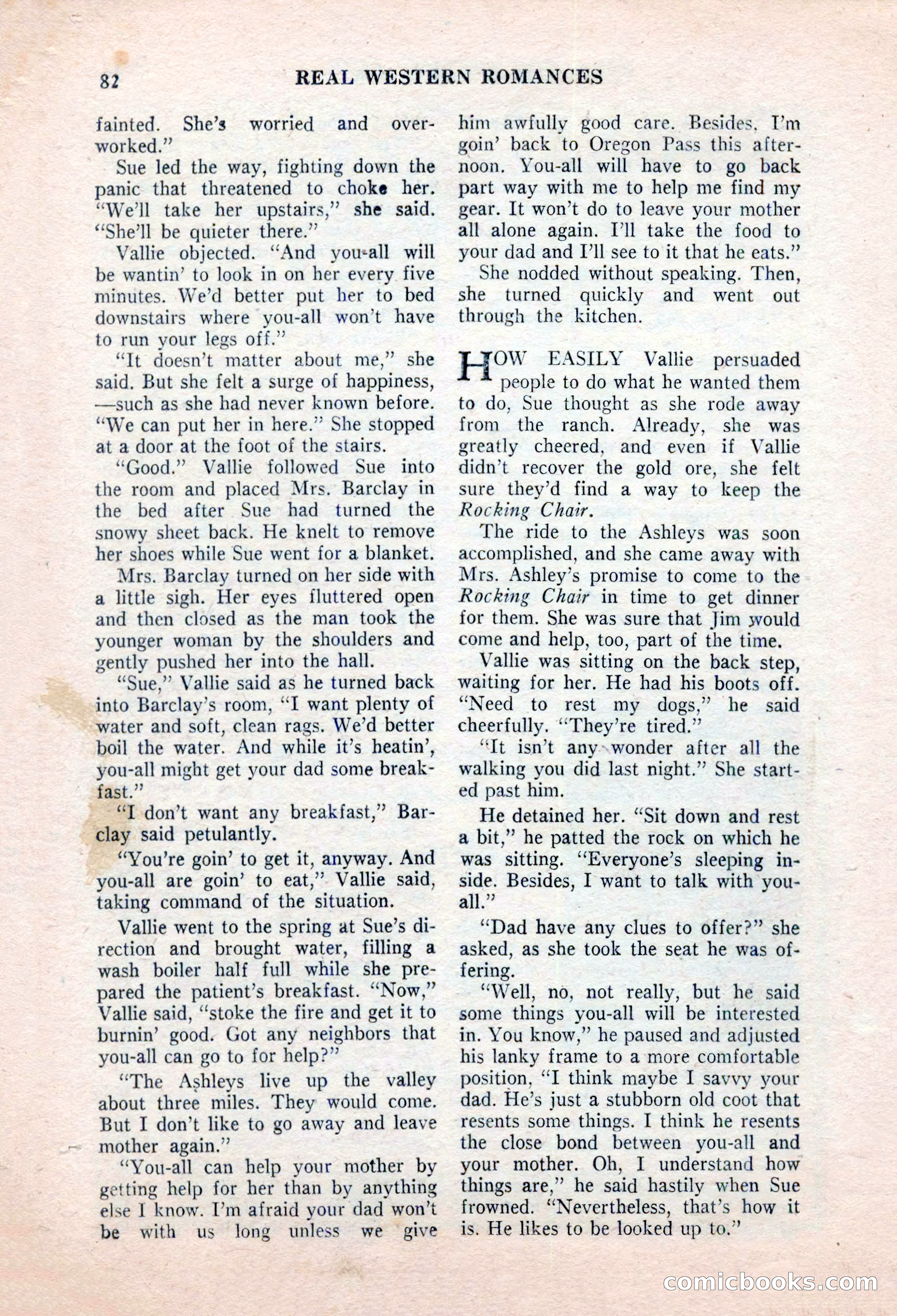Real Western Romances, January 1955 — page 82 of 100