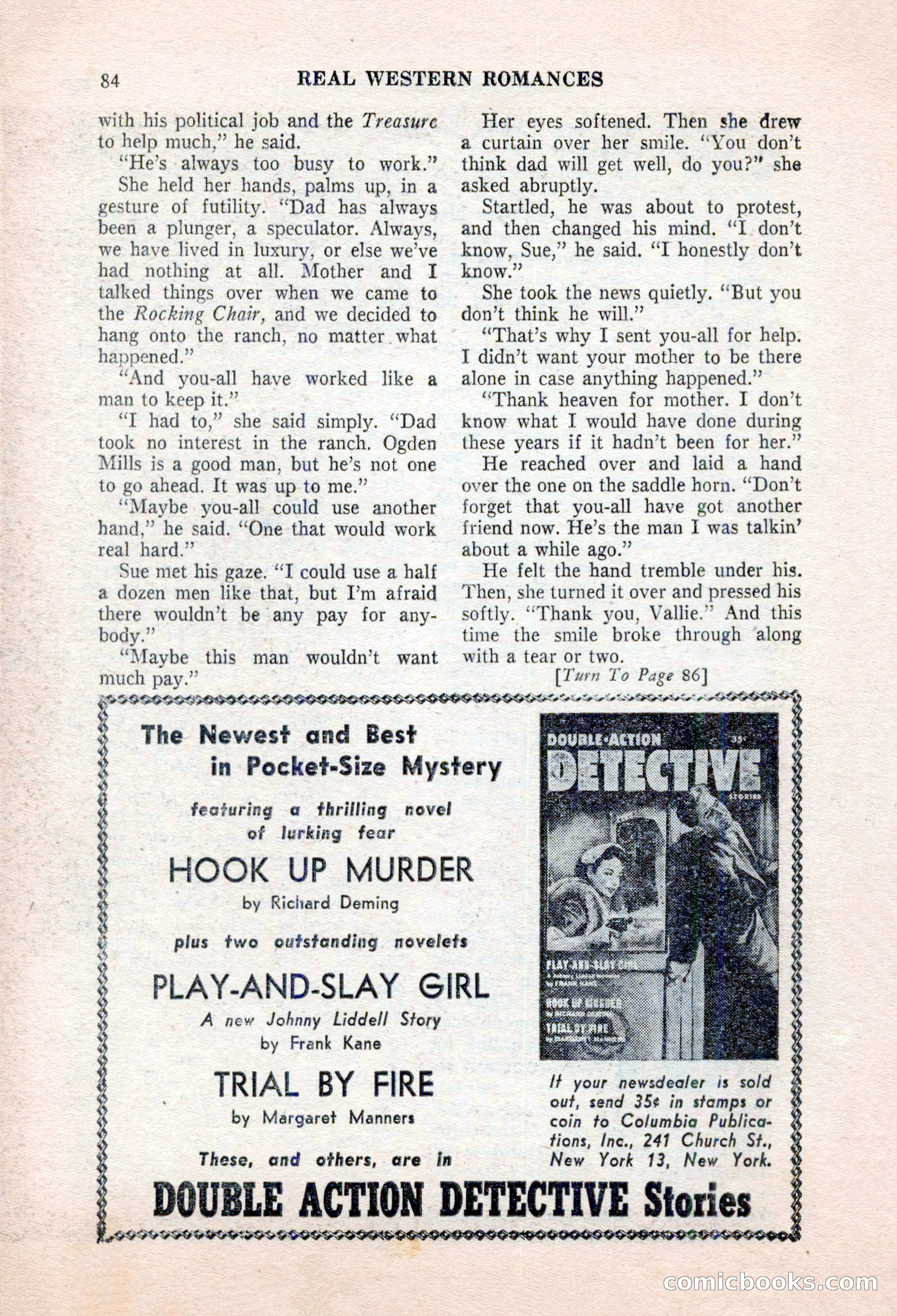 Real Western Romances, January 1955 — page 84 of 100