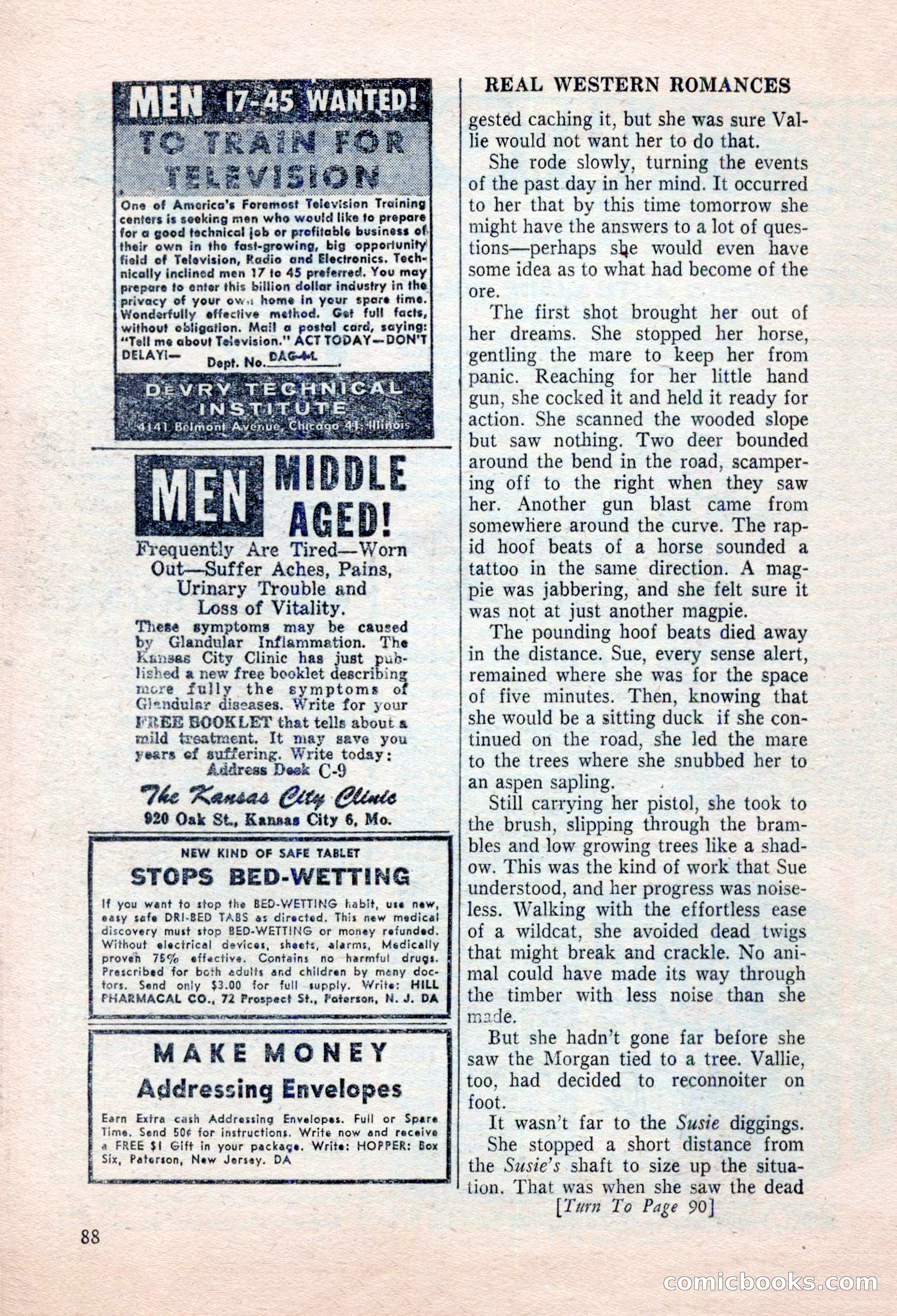 Real Western Romances, January 1955 — page 88 of 100