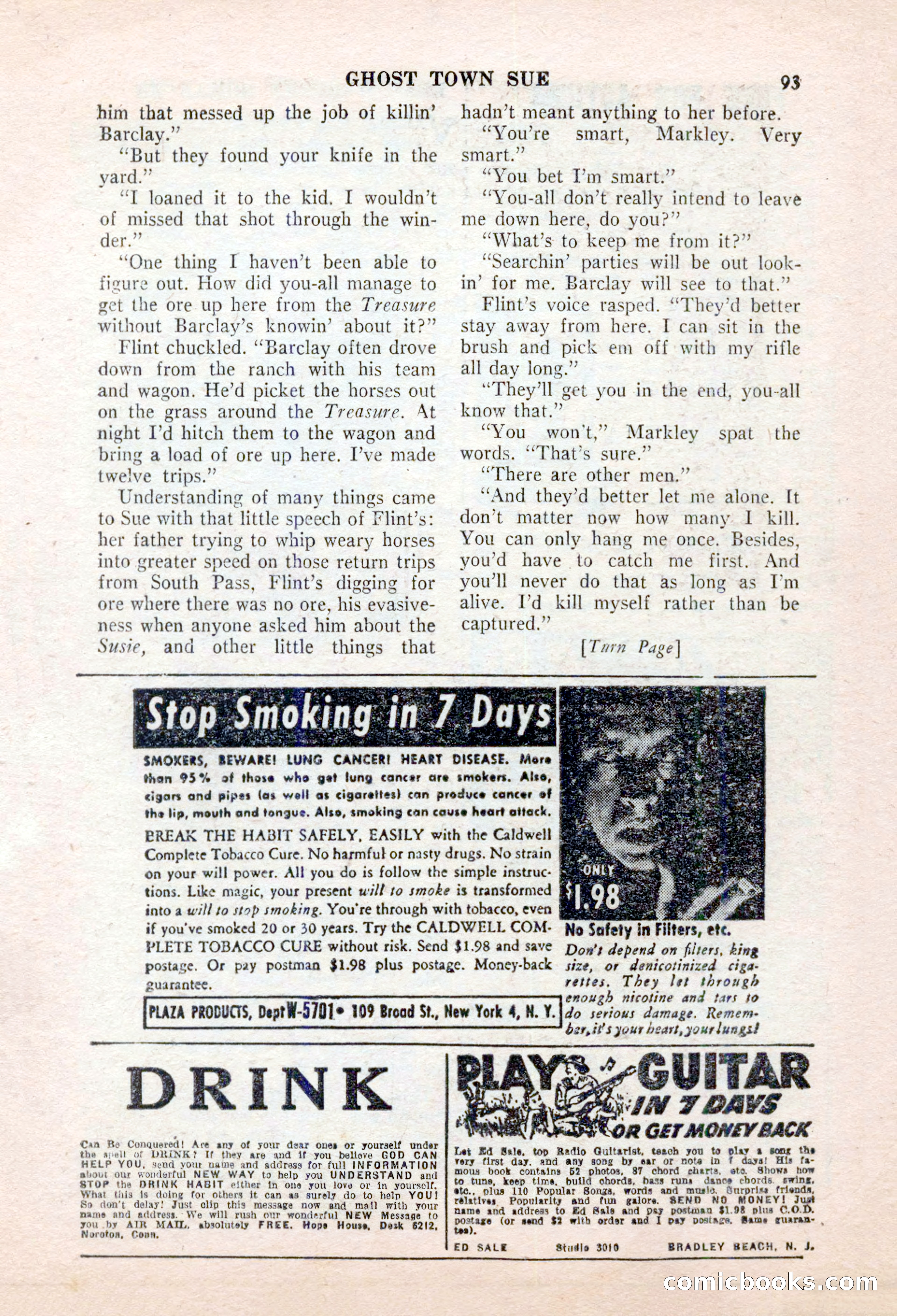 Real Western Romances, January 1955 — page 93 of 100