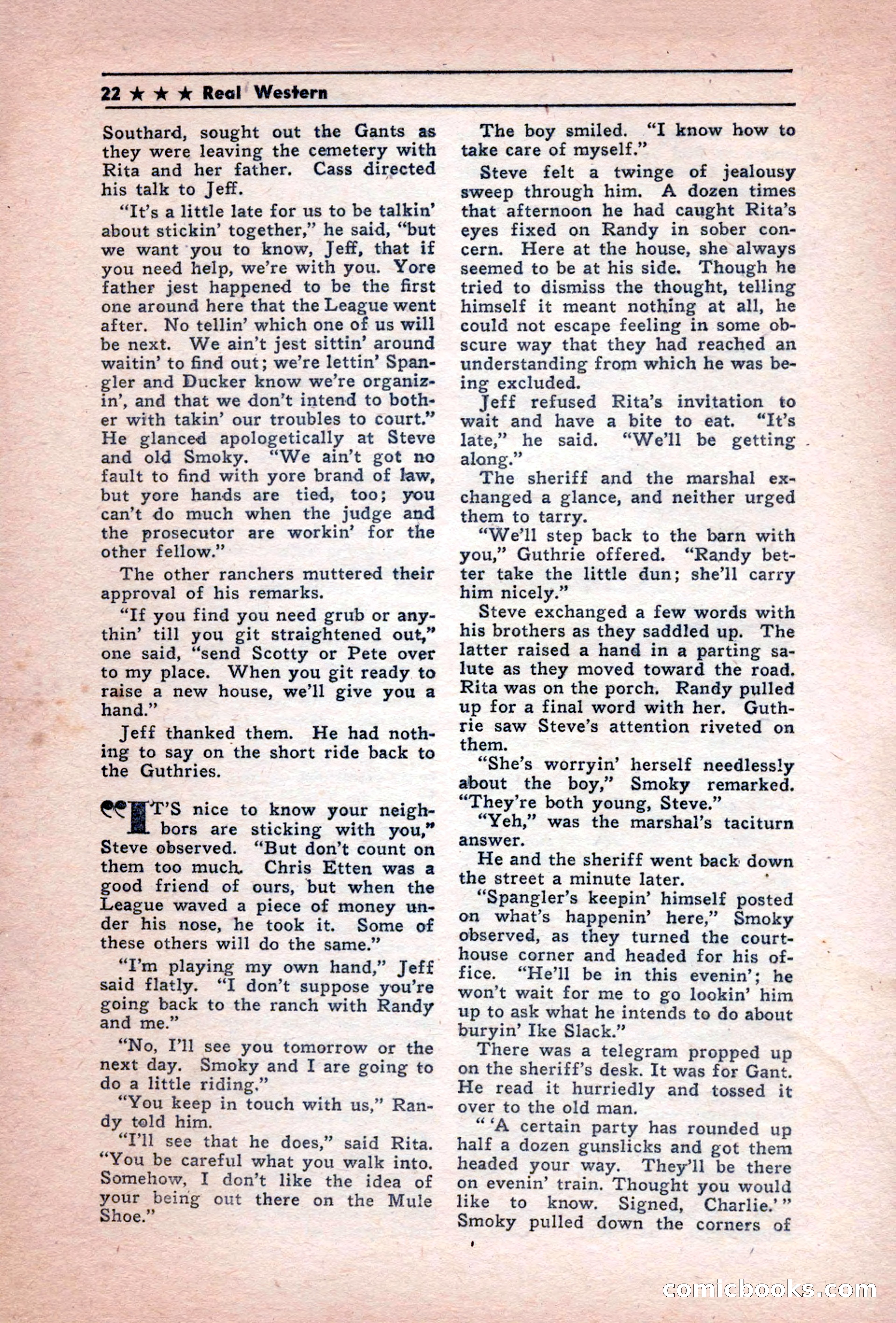Real Western, December 1944 — page 22 of 116