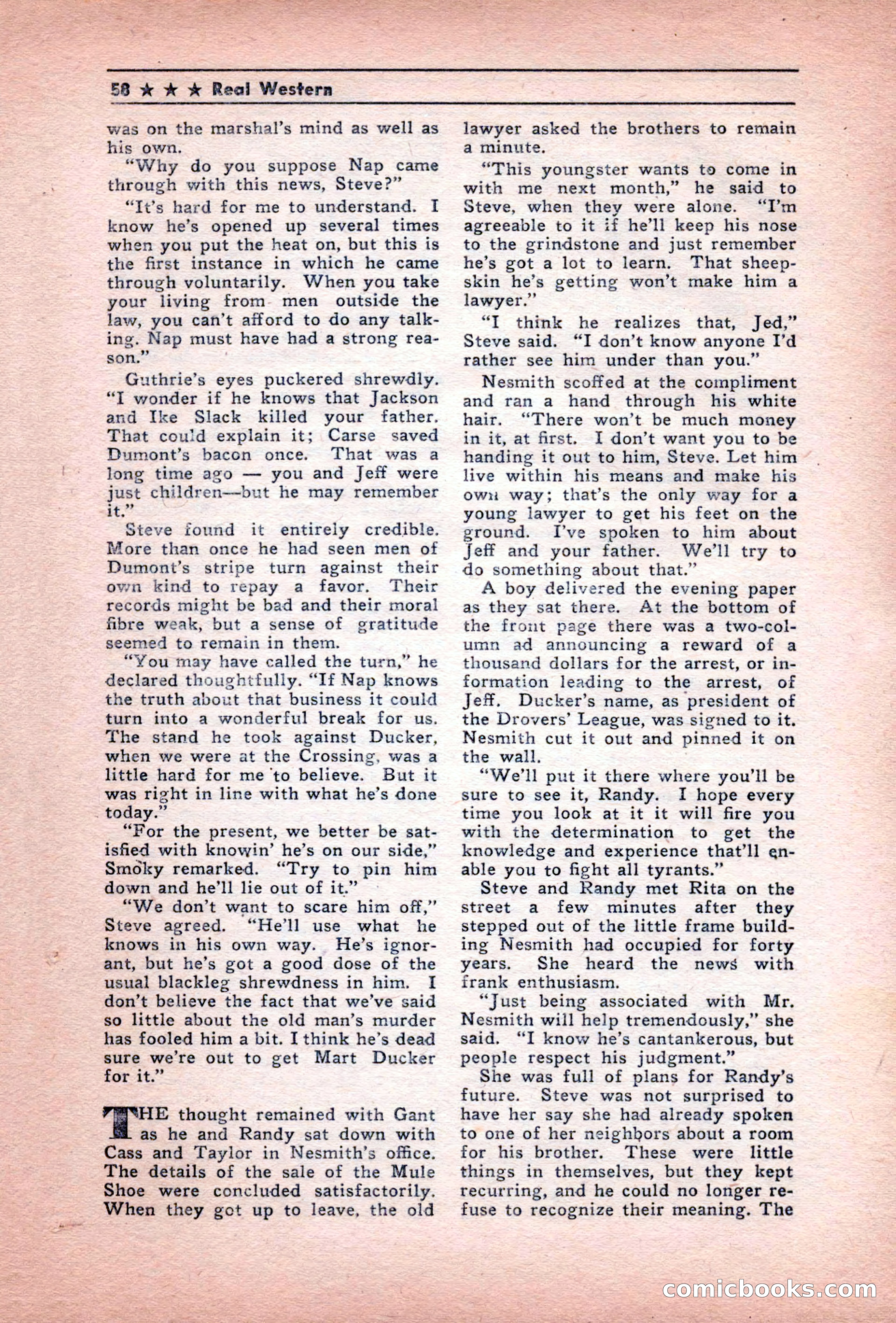Real Western, December 1944 — page 58 of 116