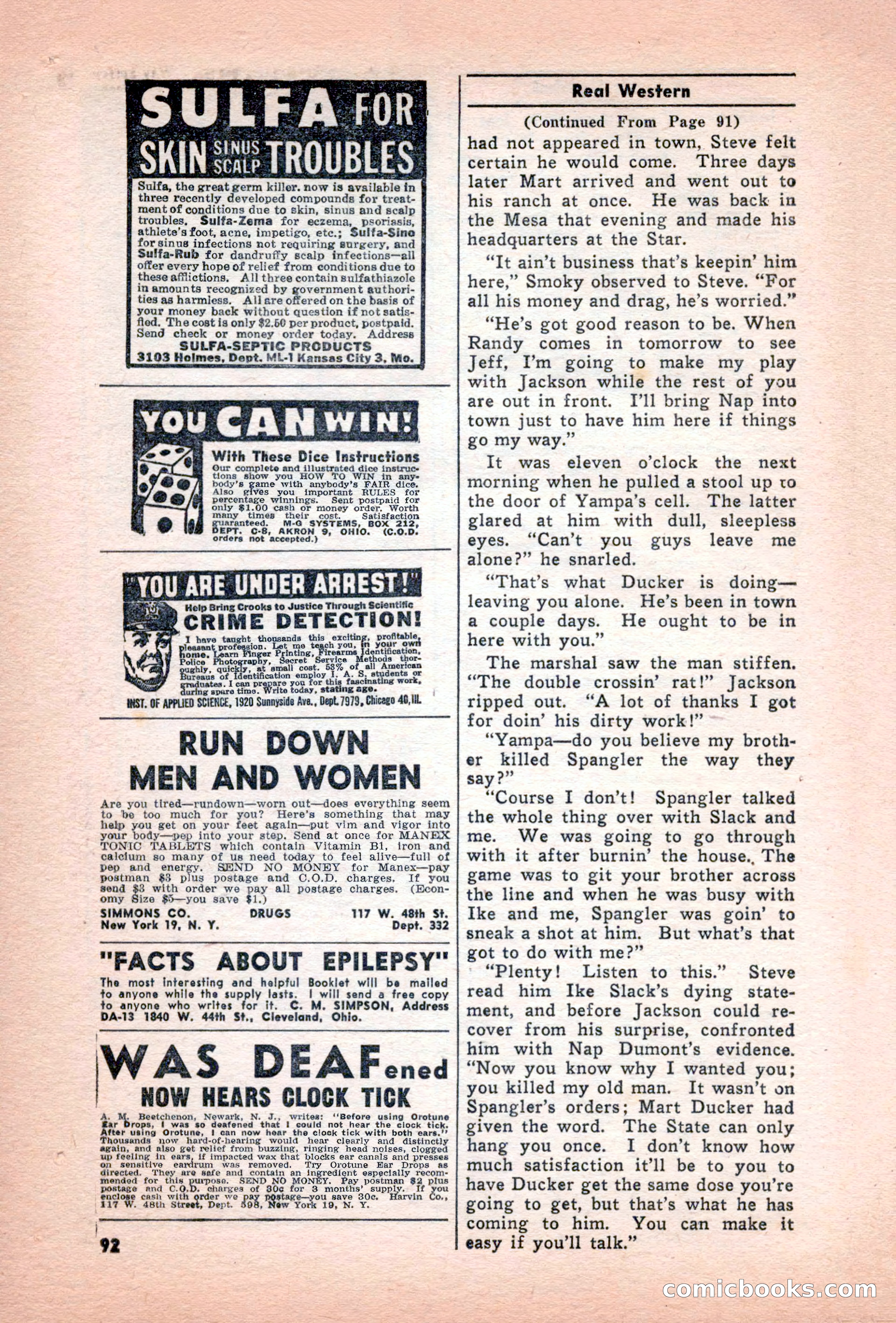 Real Western, December 1944 — page 92 of 116