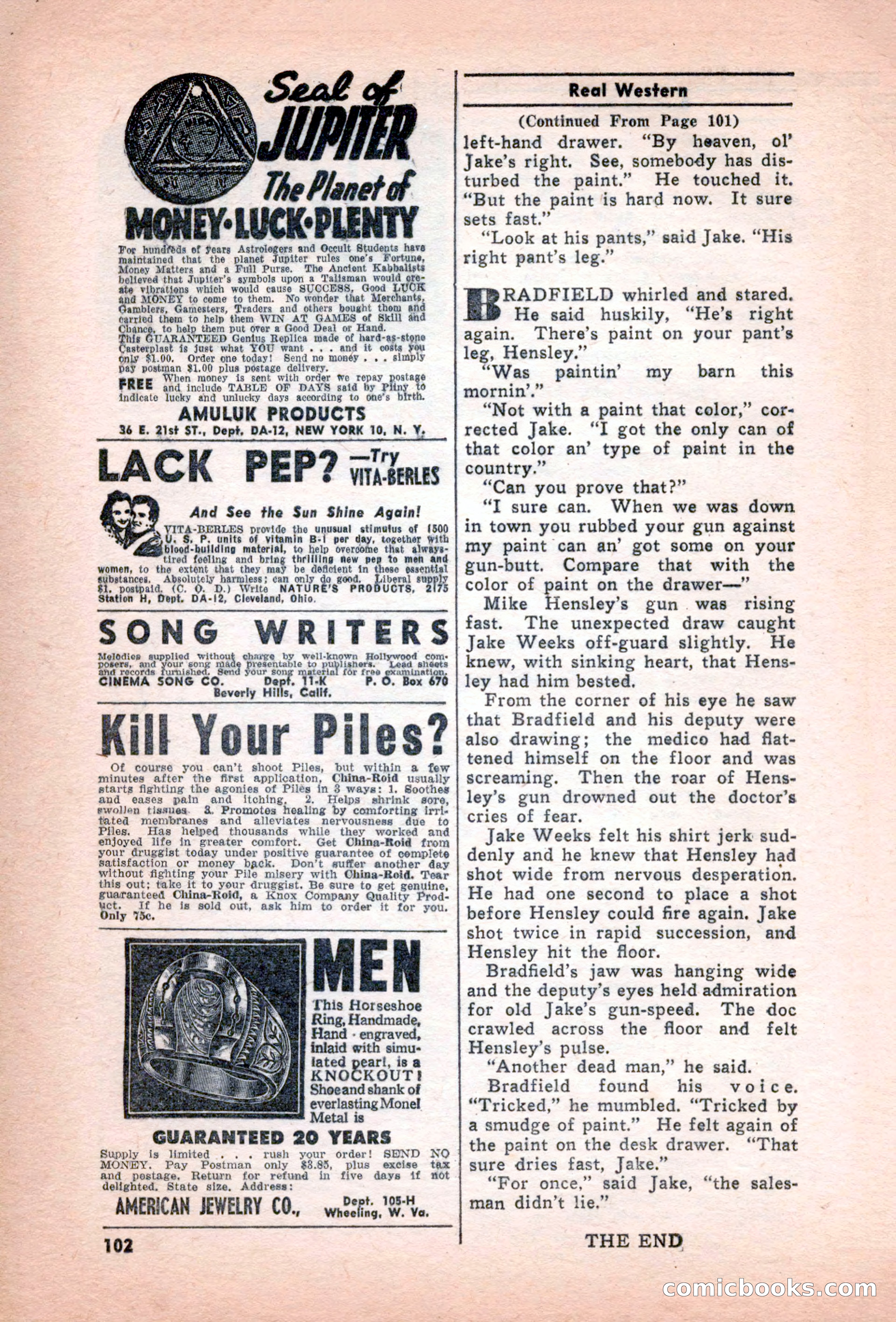 Real Western, December 1944 — page 102 of 116