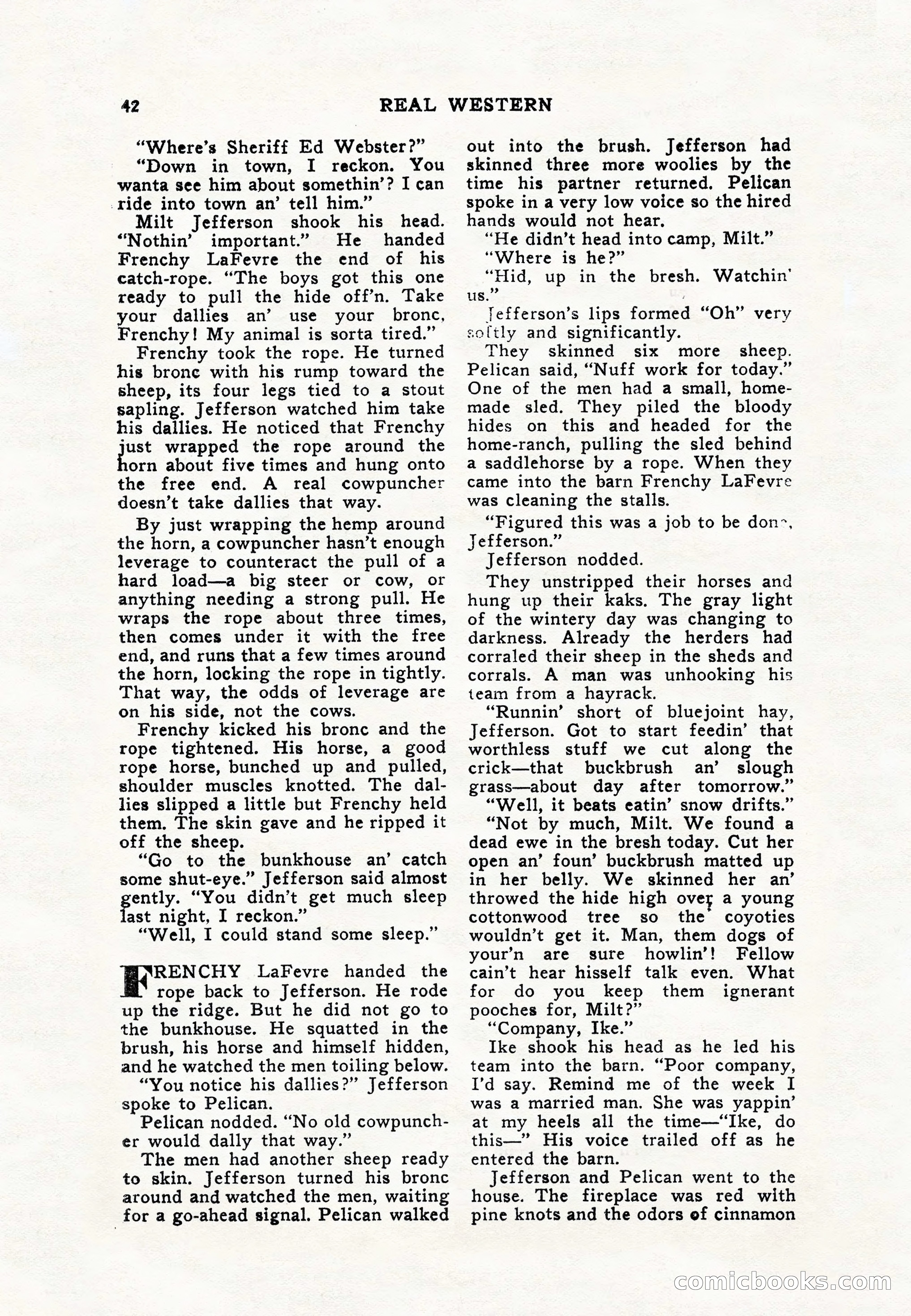 Real Western, January 1948 — page 42 of 116