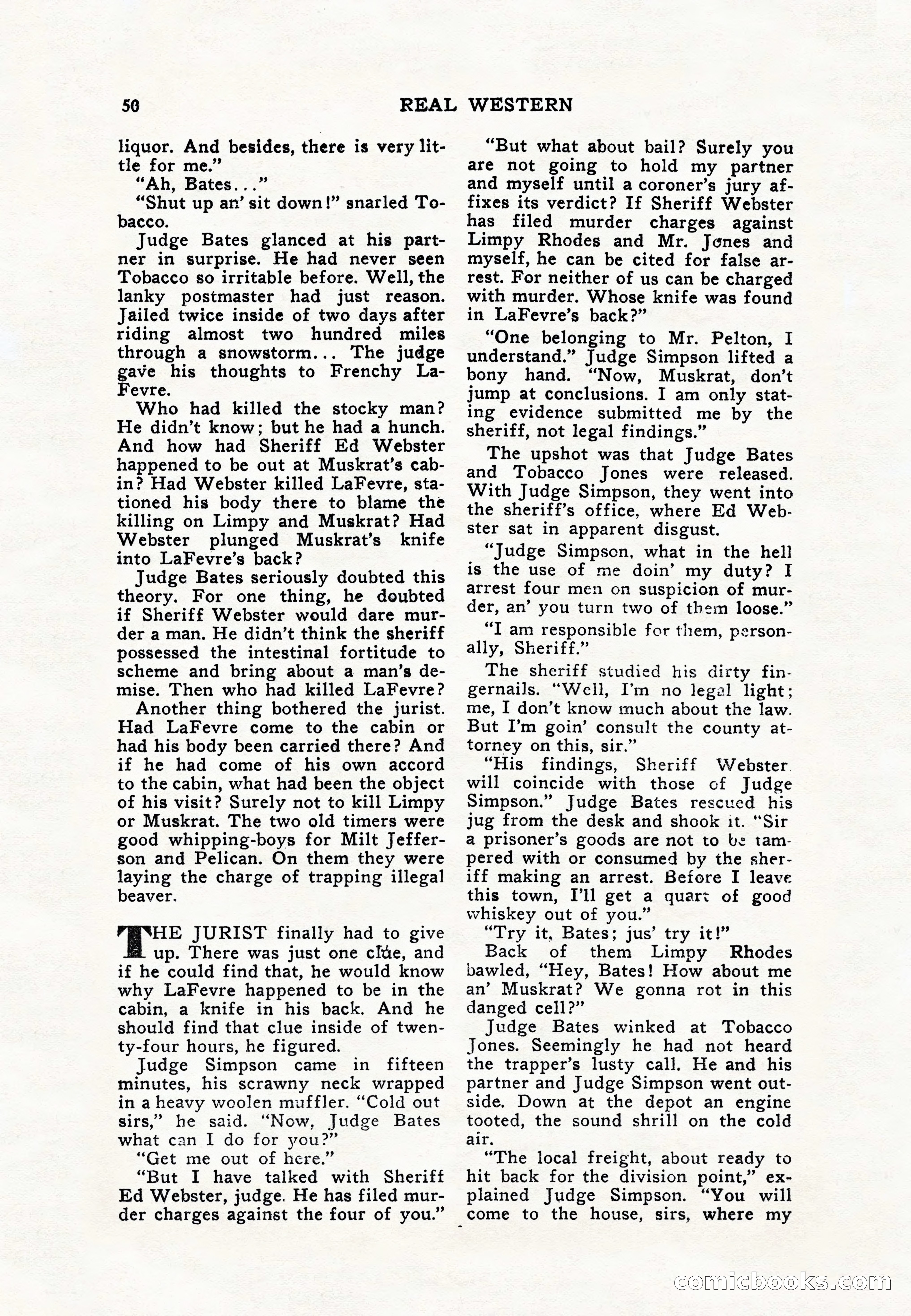 Real Western, January 1948 — page 50 of 116