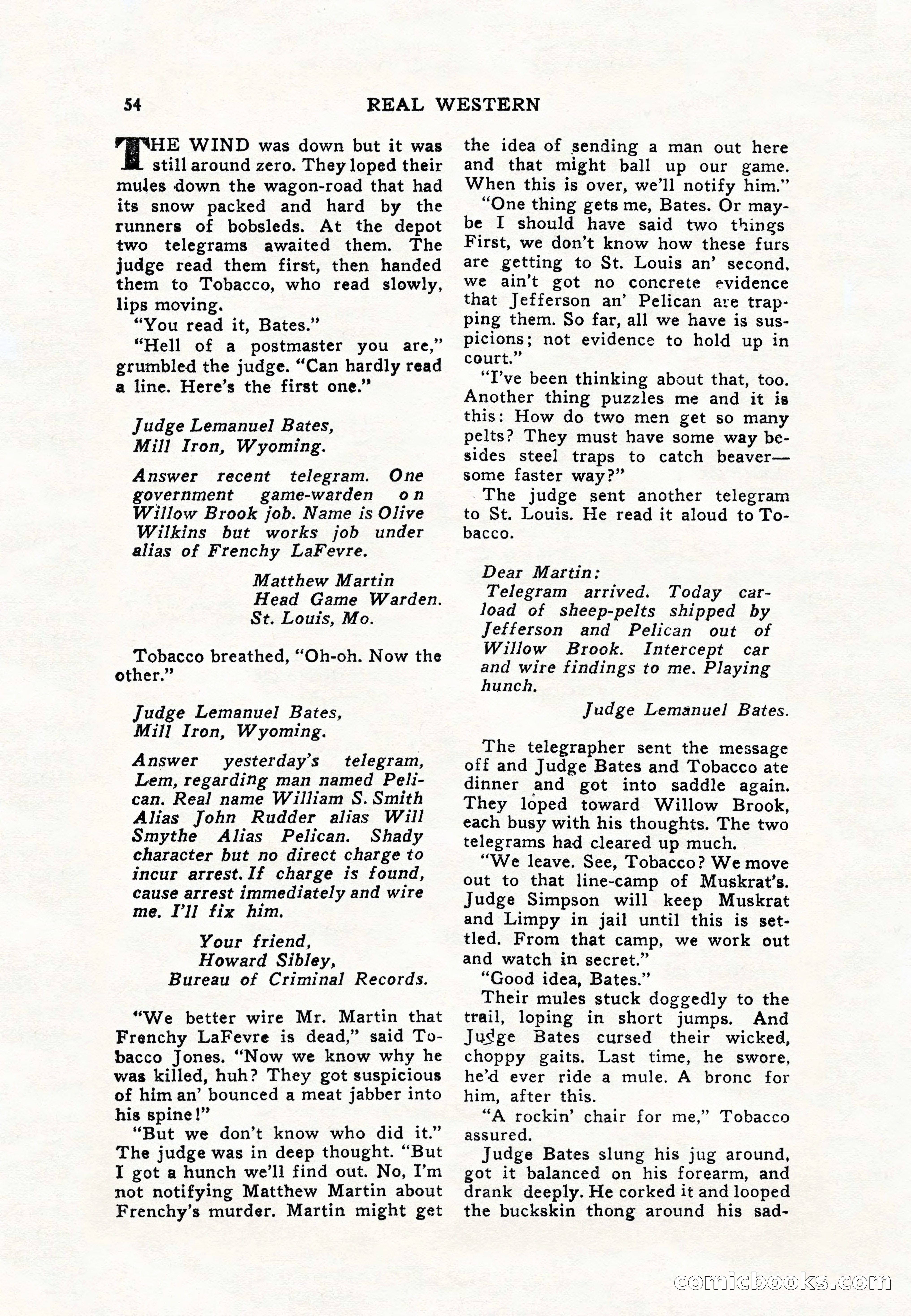 Real Western, January 1948 — page 54 of 116