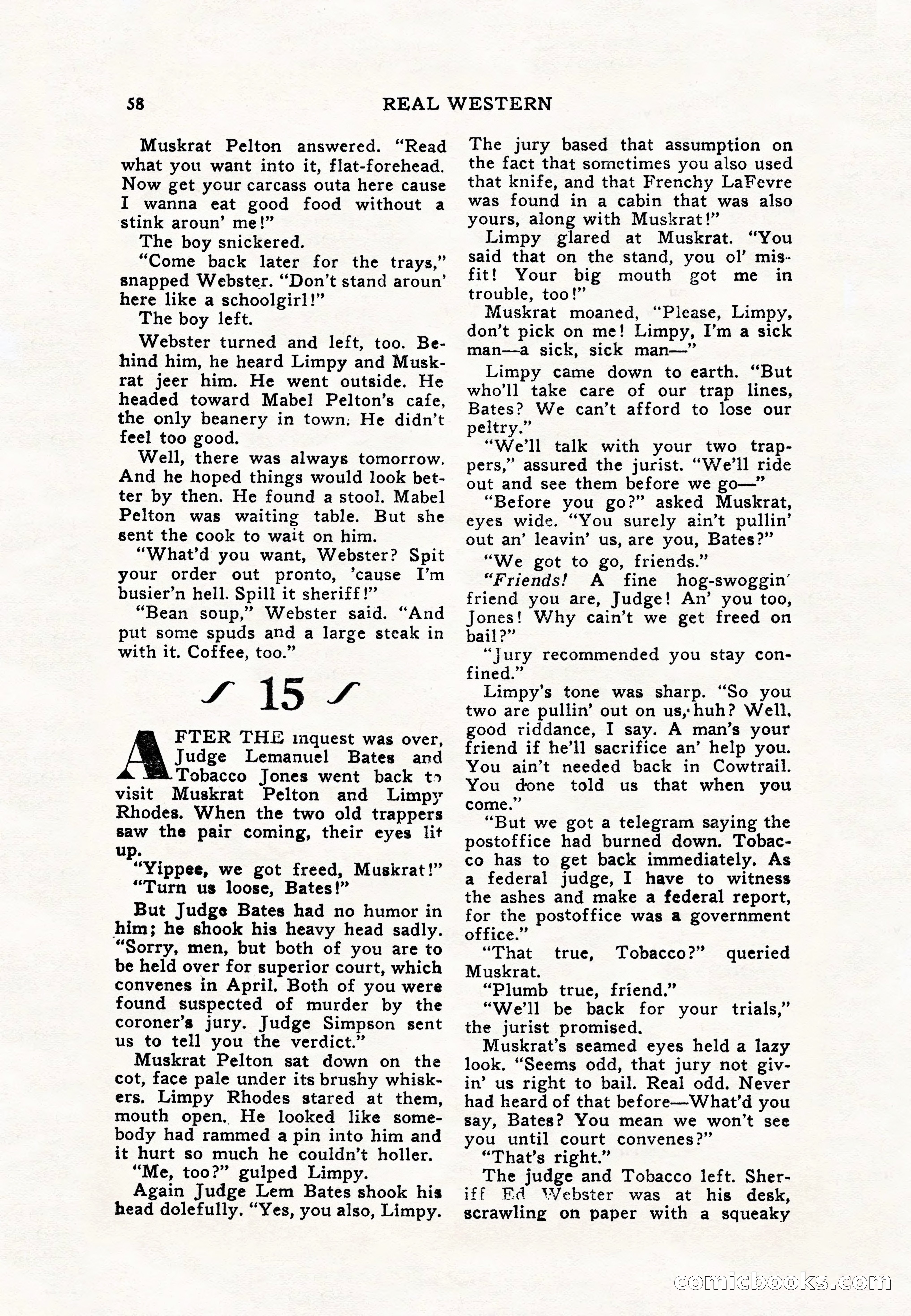 Real Western, January 1948 — page 58 of 116