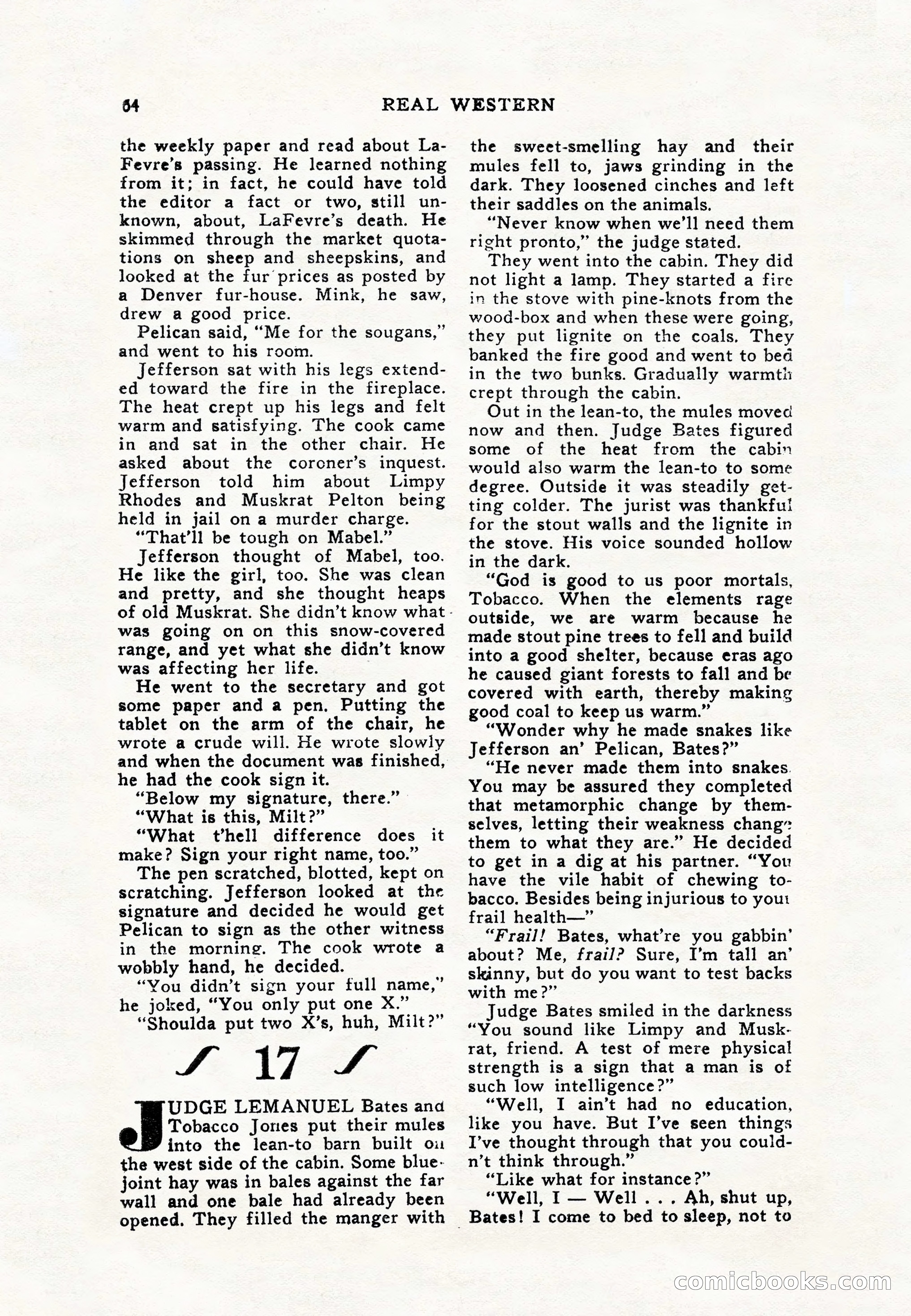 Real Western, January 1948 — page 64 of 116
