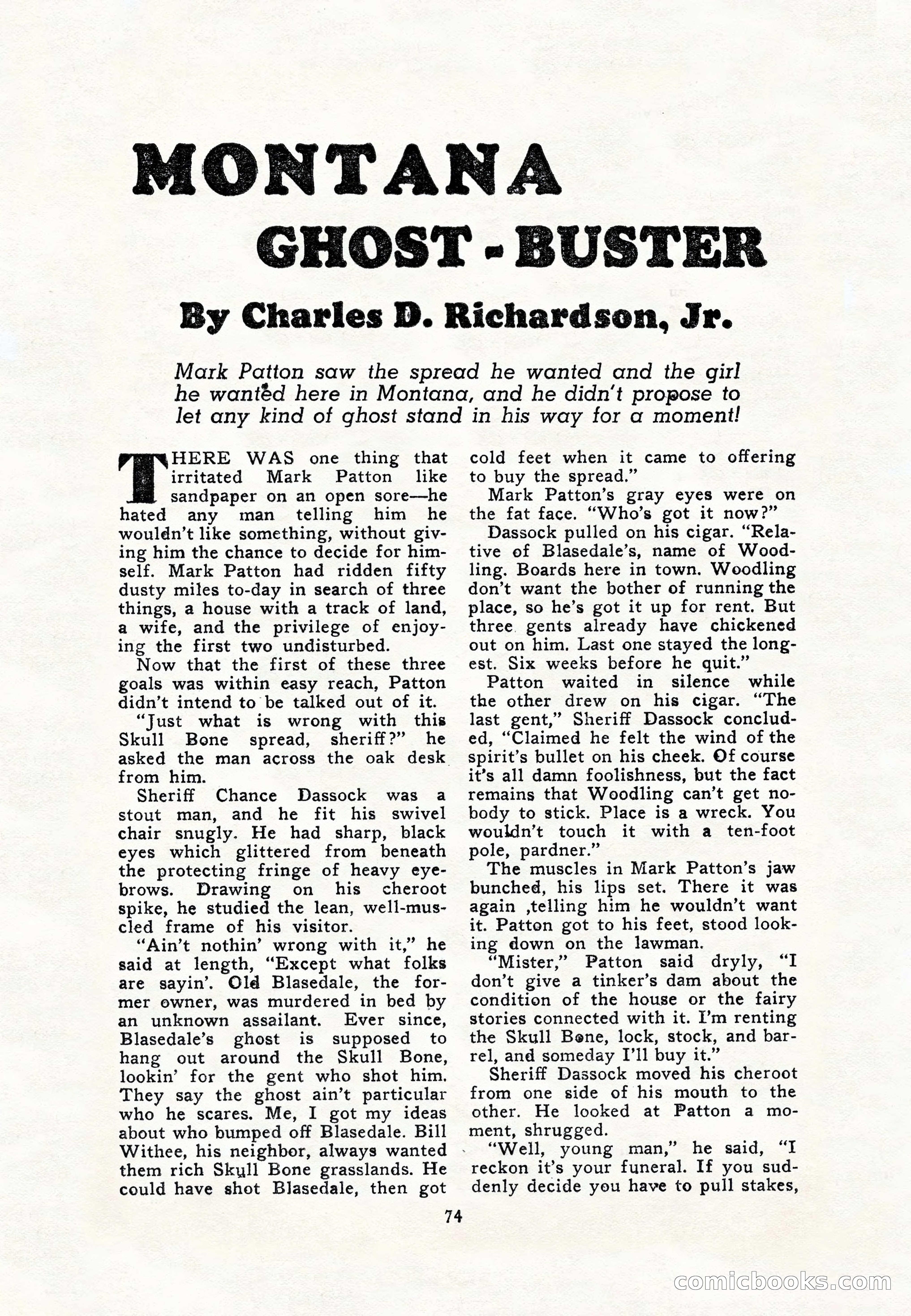 Real Western, January 1948 — page 74 of 116