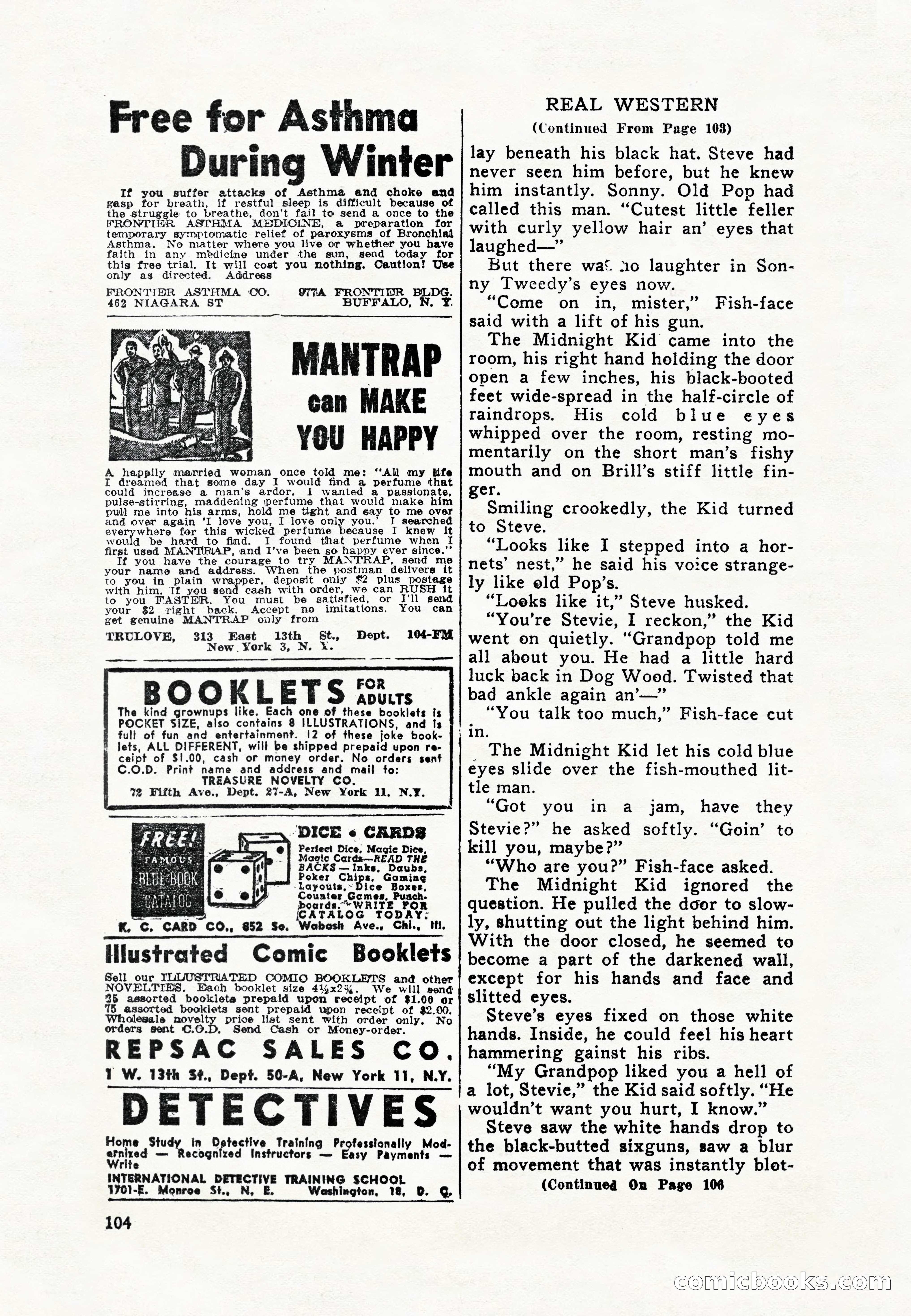 Real Western, January 1948 — page 104 of 116