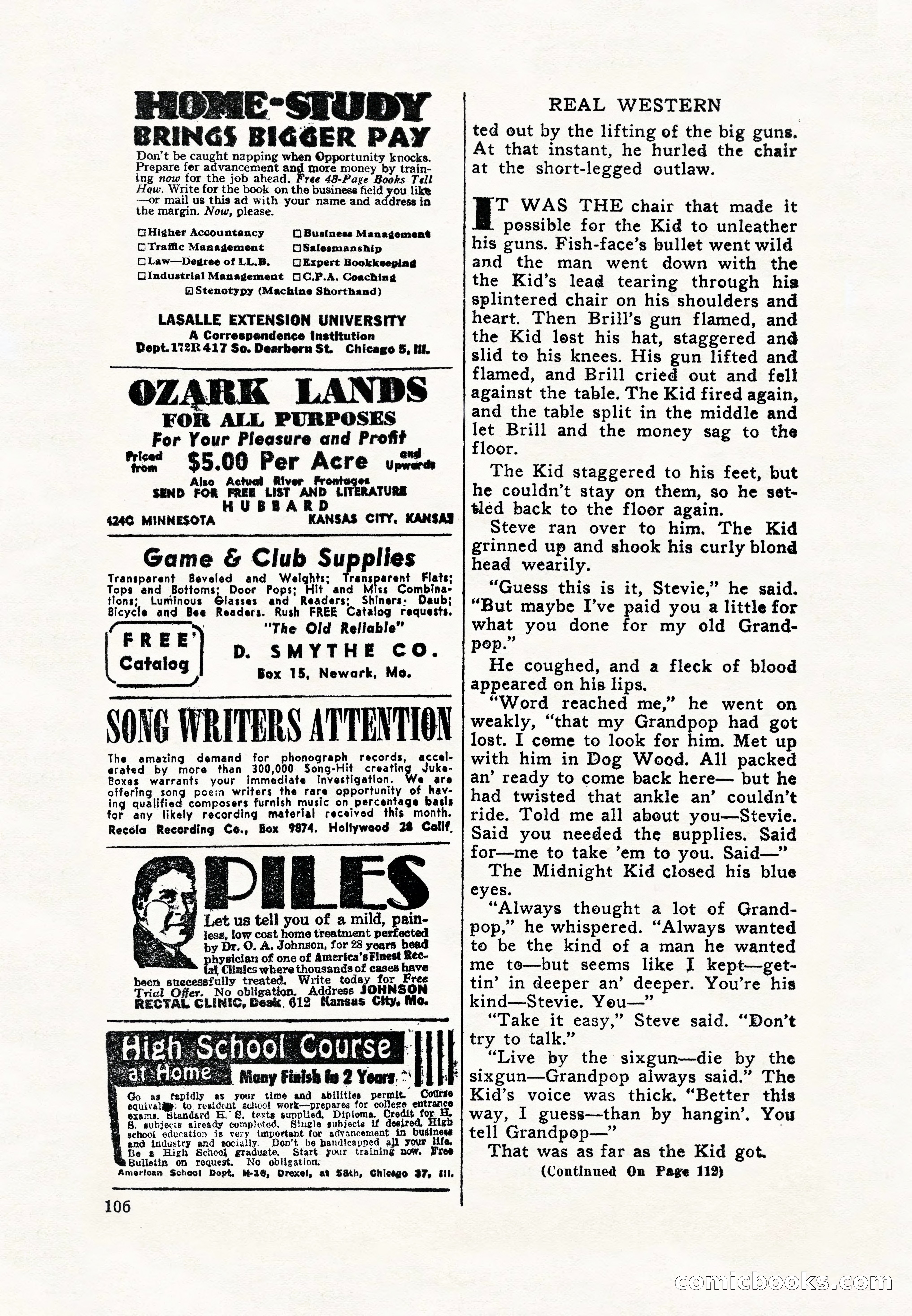Real Western, January 1948 — page 106 of 116